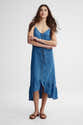 Robe Femme En Lyocell Cencil - Col Chemise, Manches Longues Relevables, Ceinture à La Taille - Coupe Décontractée Et Confortable - 7