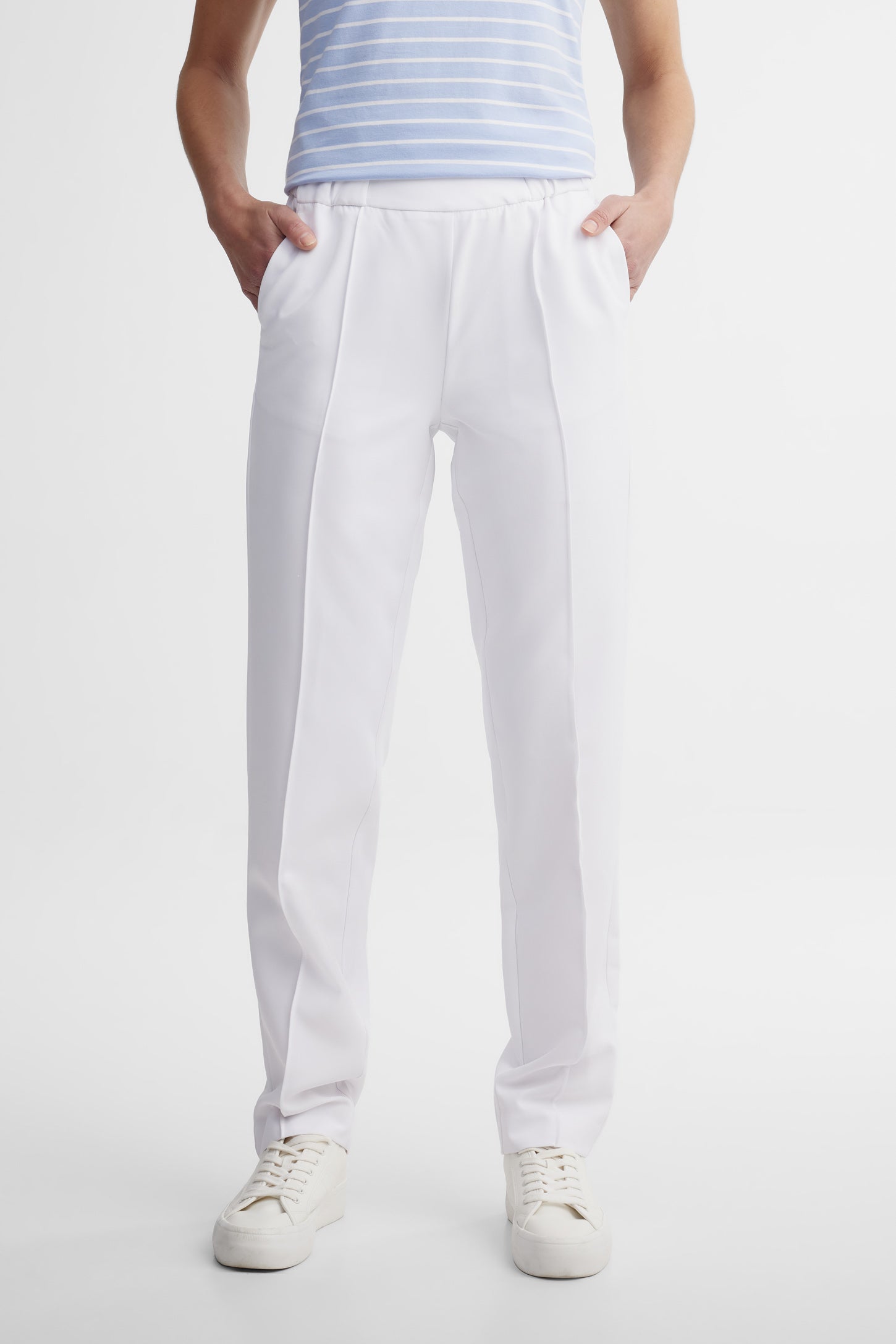 Pantalon jambe fuselée - Femme && BLANC