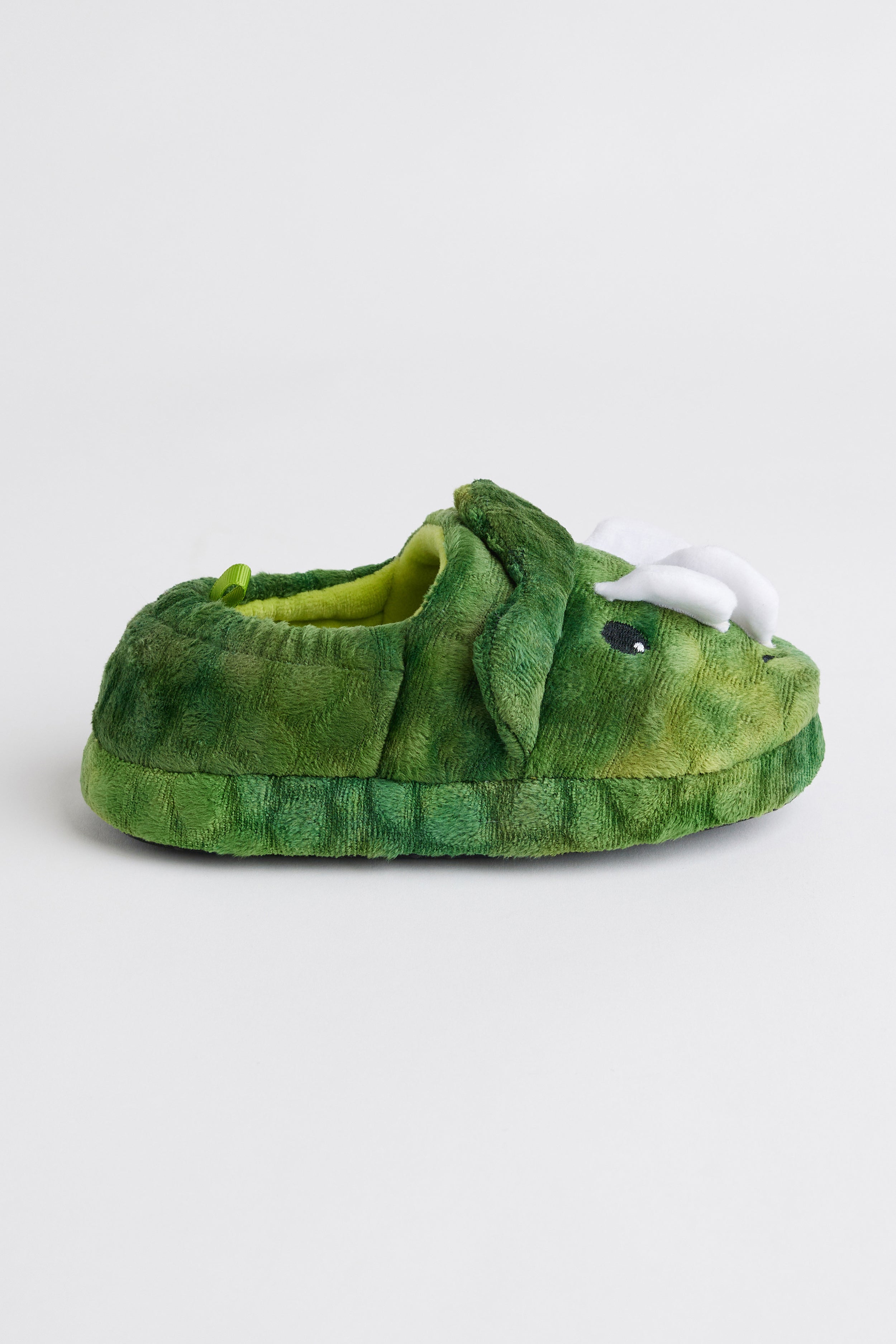 Pantoufles dinosaure en peluche - Enfant garçon && VERT