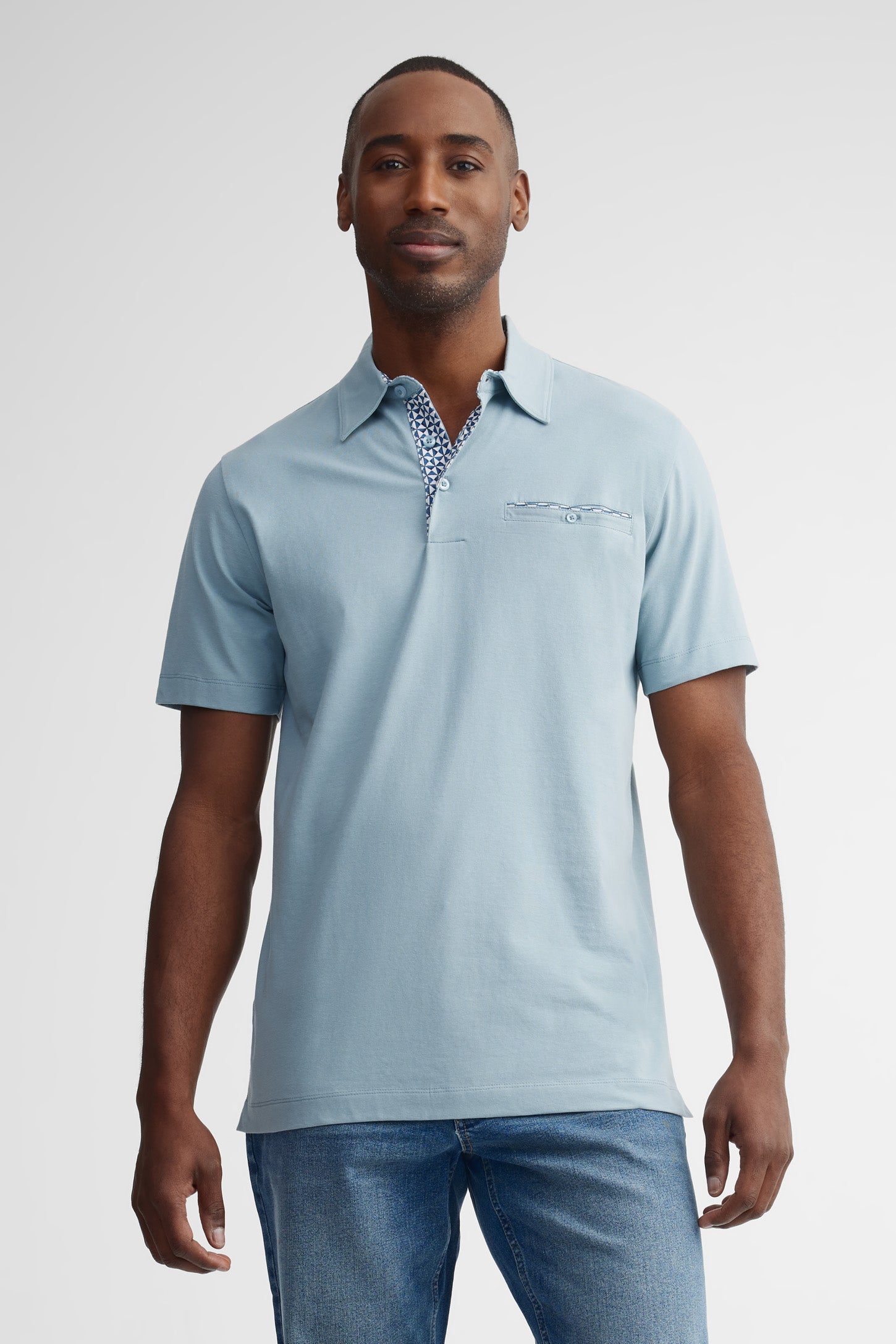 Polo manches courtes semi-ajusté - Homme && VERT