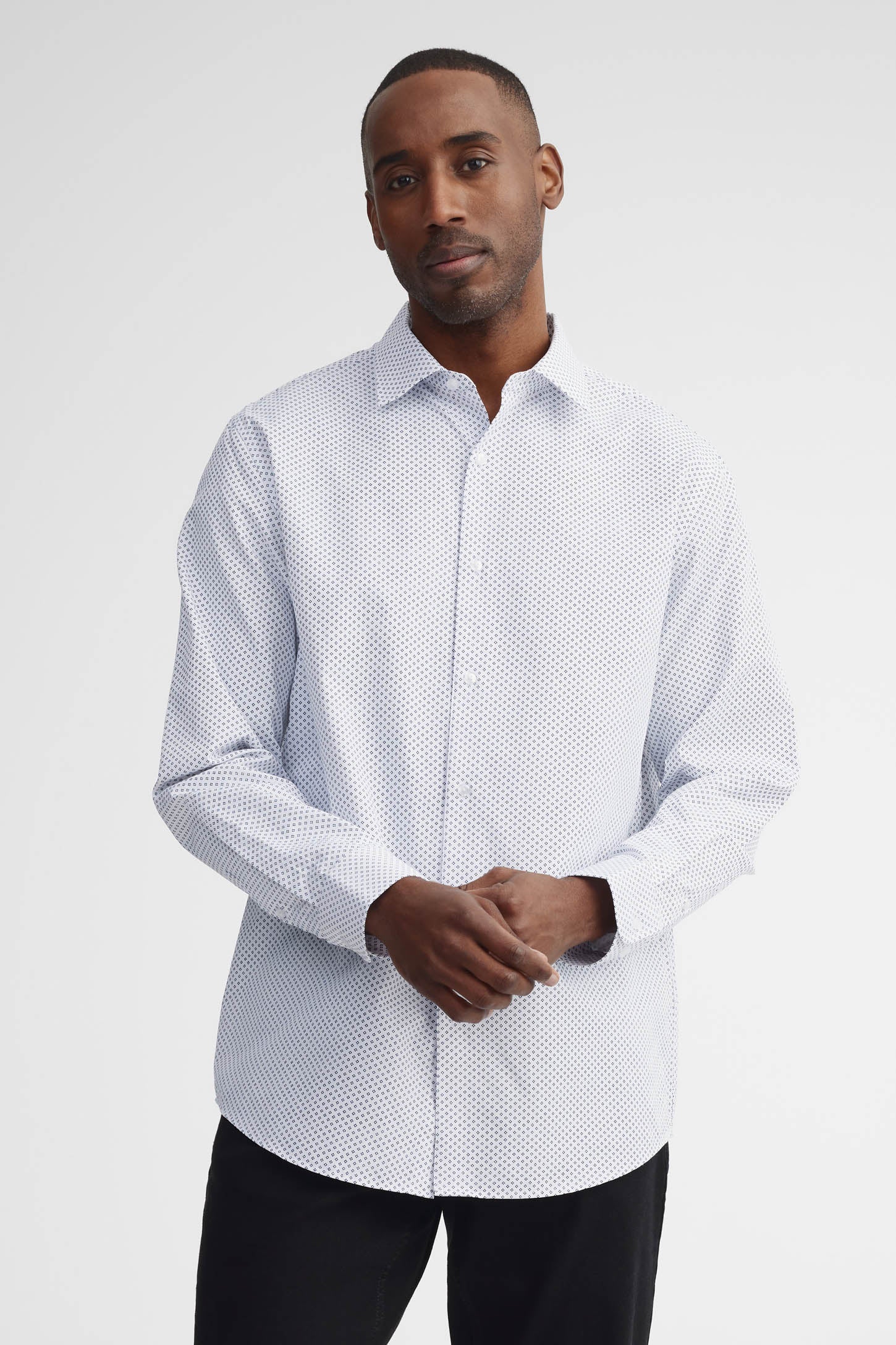 Chemise coupe régulière et cravate - Homme && BLANC