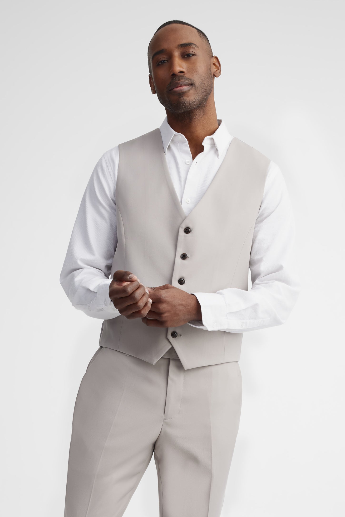 Veste habillée coupe ajustée - Homme && BEIGE