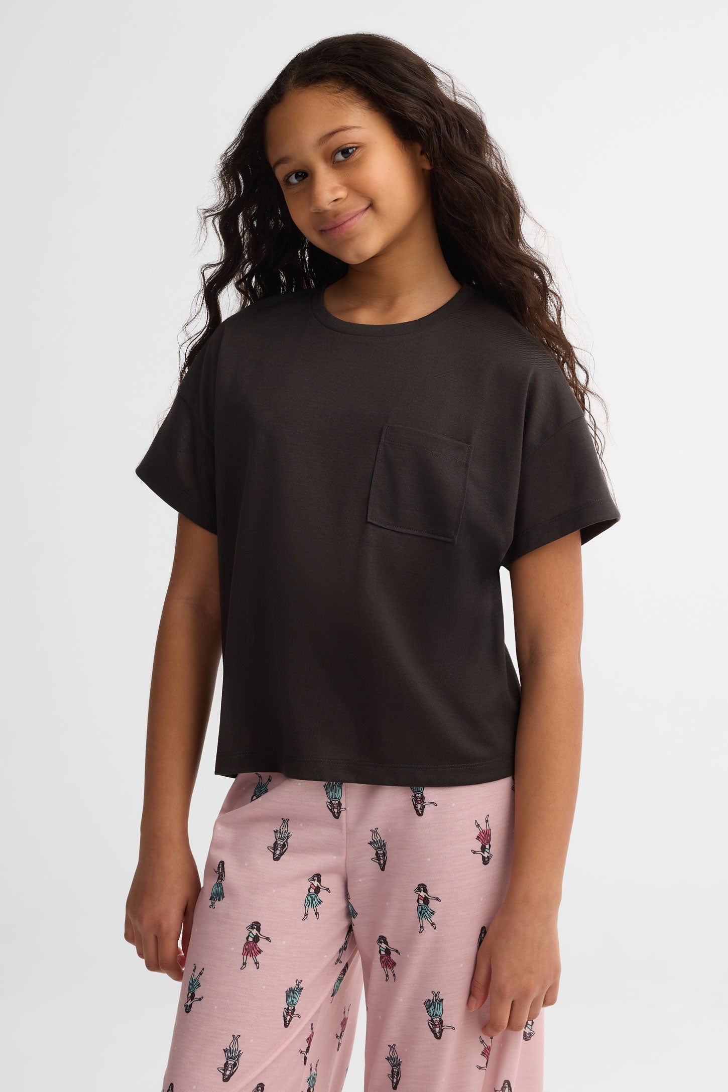 T-shirt pyjama - Ado fille && NOIR