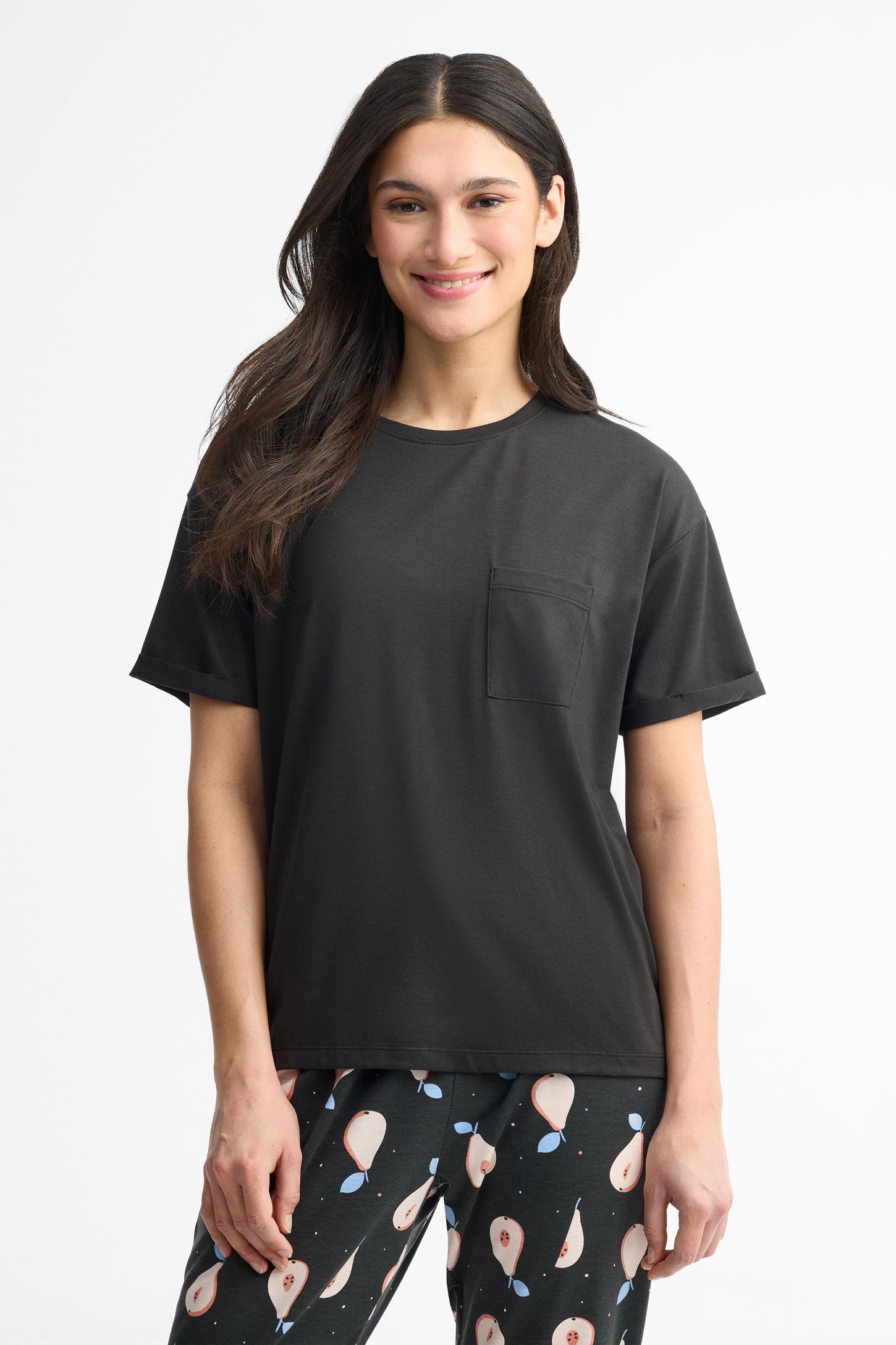 T-shirt pyjama - Femme && NOIR