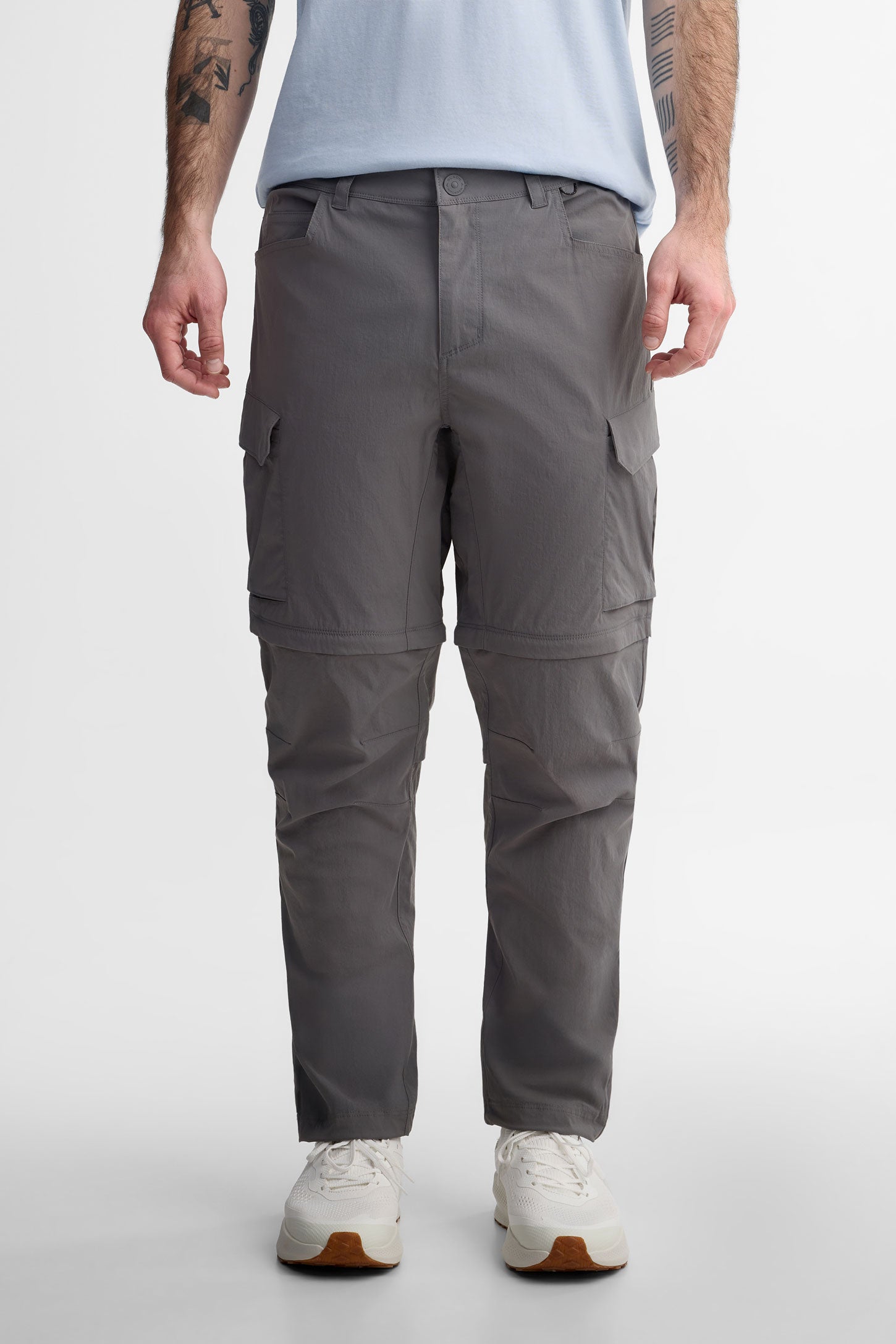 Pantalon cargo convertible en short BM - Homme && GRIS