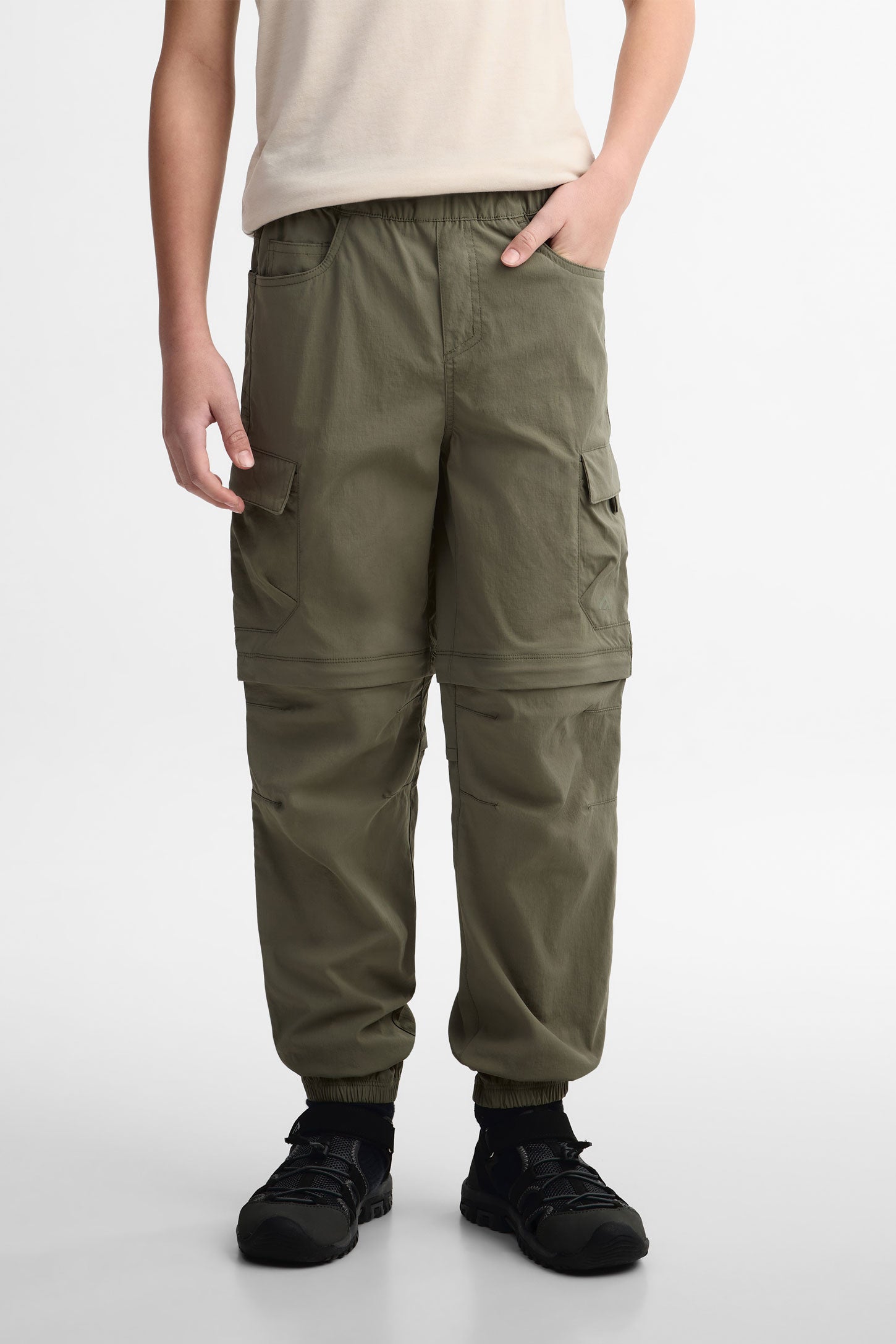 Pantalon cargo convertible en short BM - Homme && KAKI