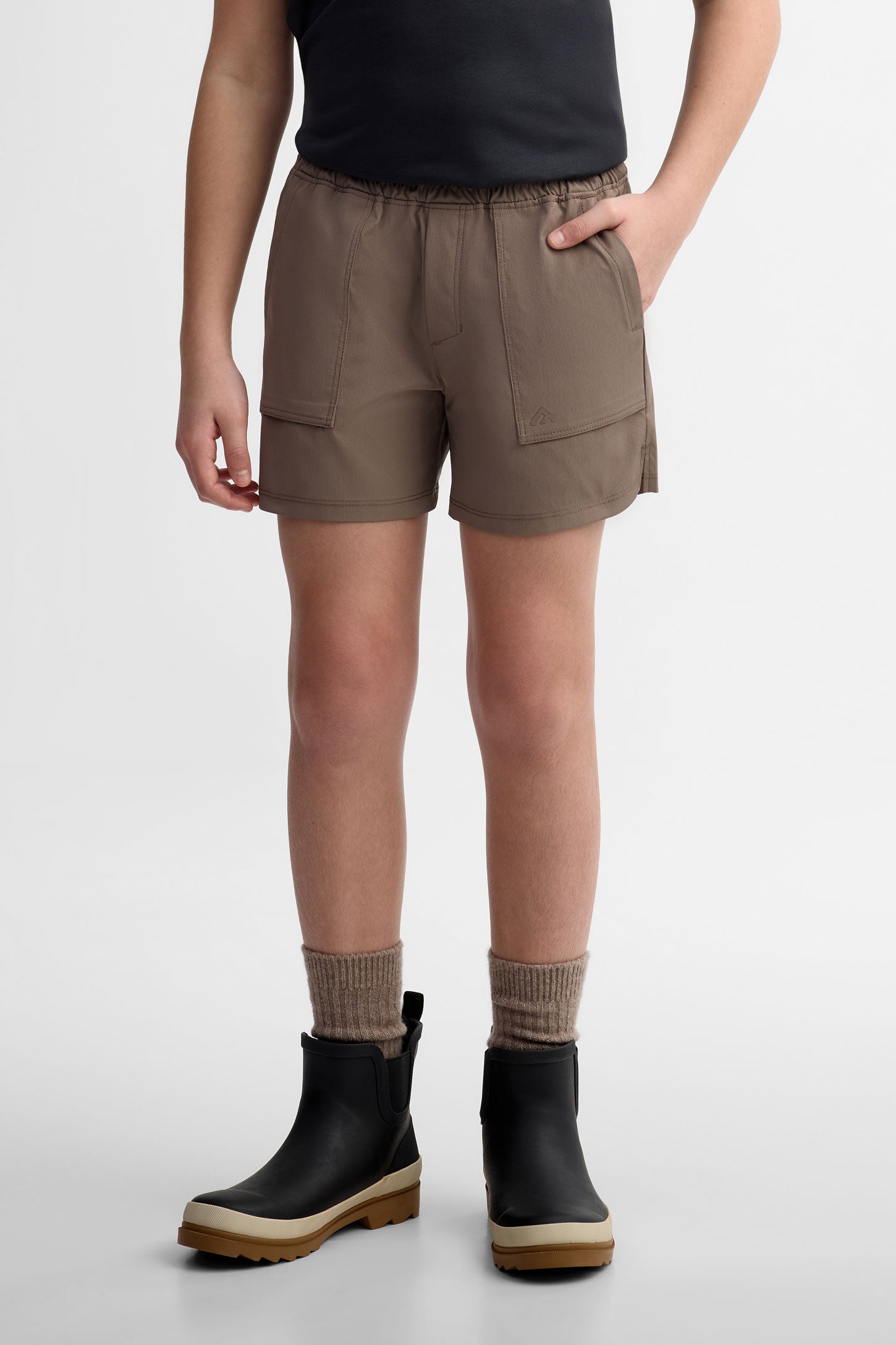 Short taille élastique BM - Ado fille && BRUN