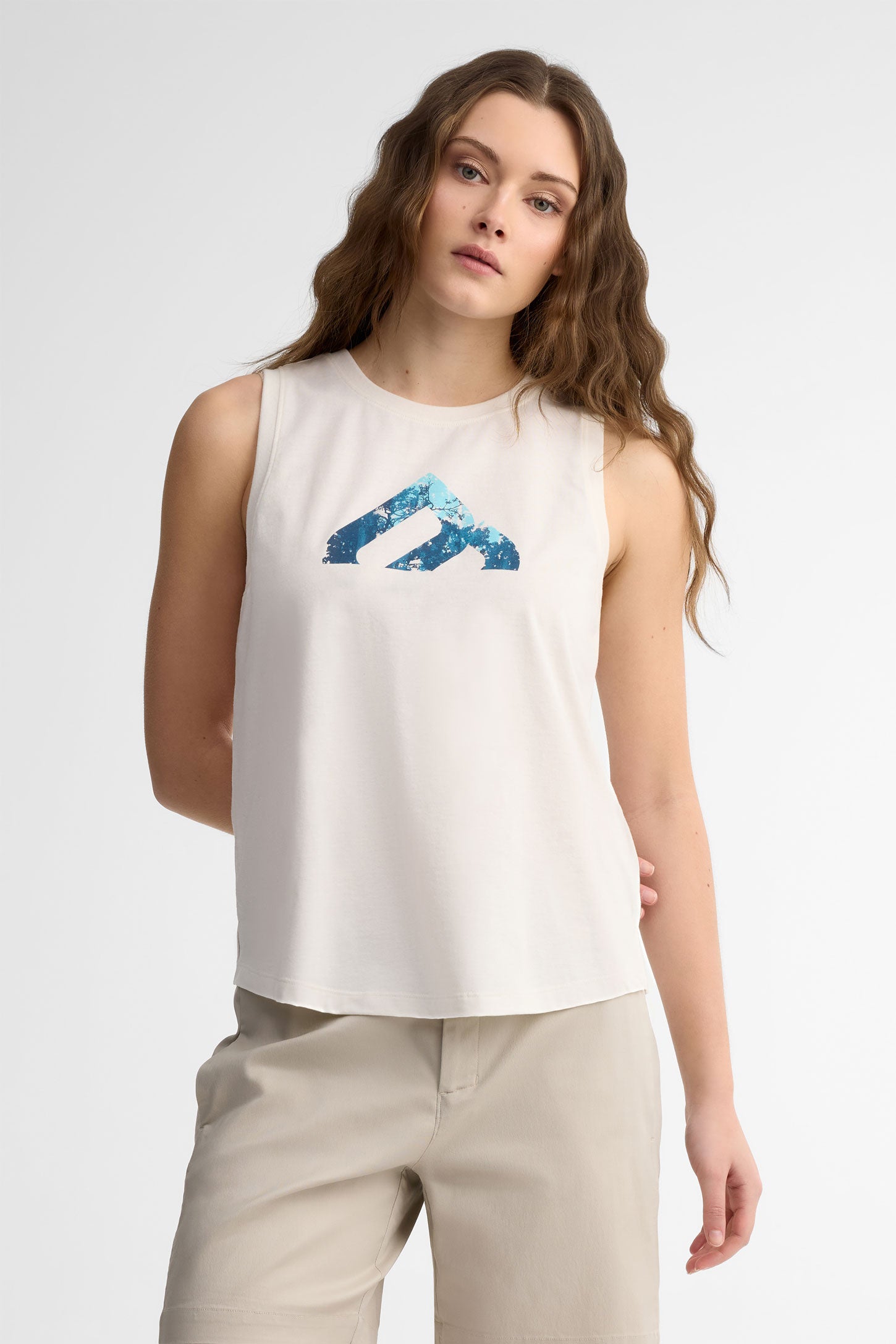 Camisole col rond coton bio BM - Femme && BLANC