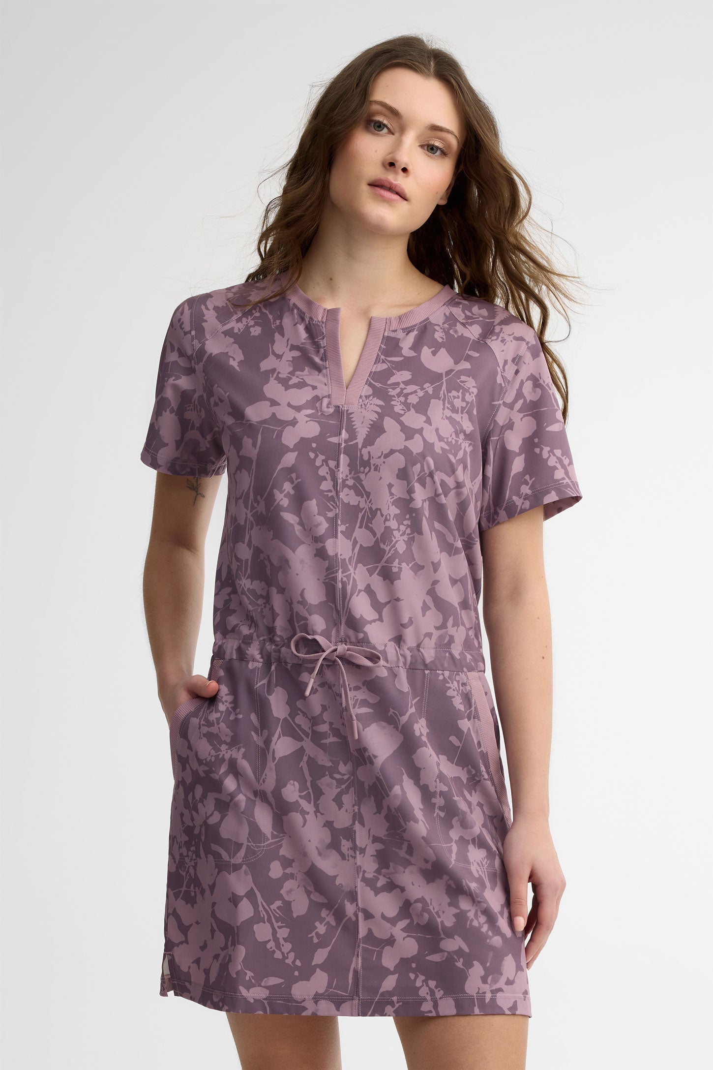 Robe manches courtes BM - Femme && ROSE MULTI