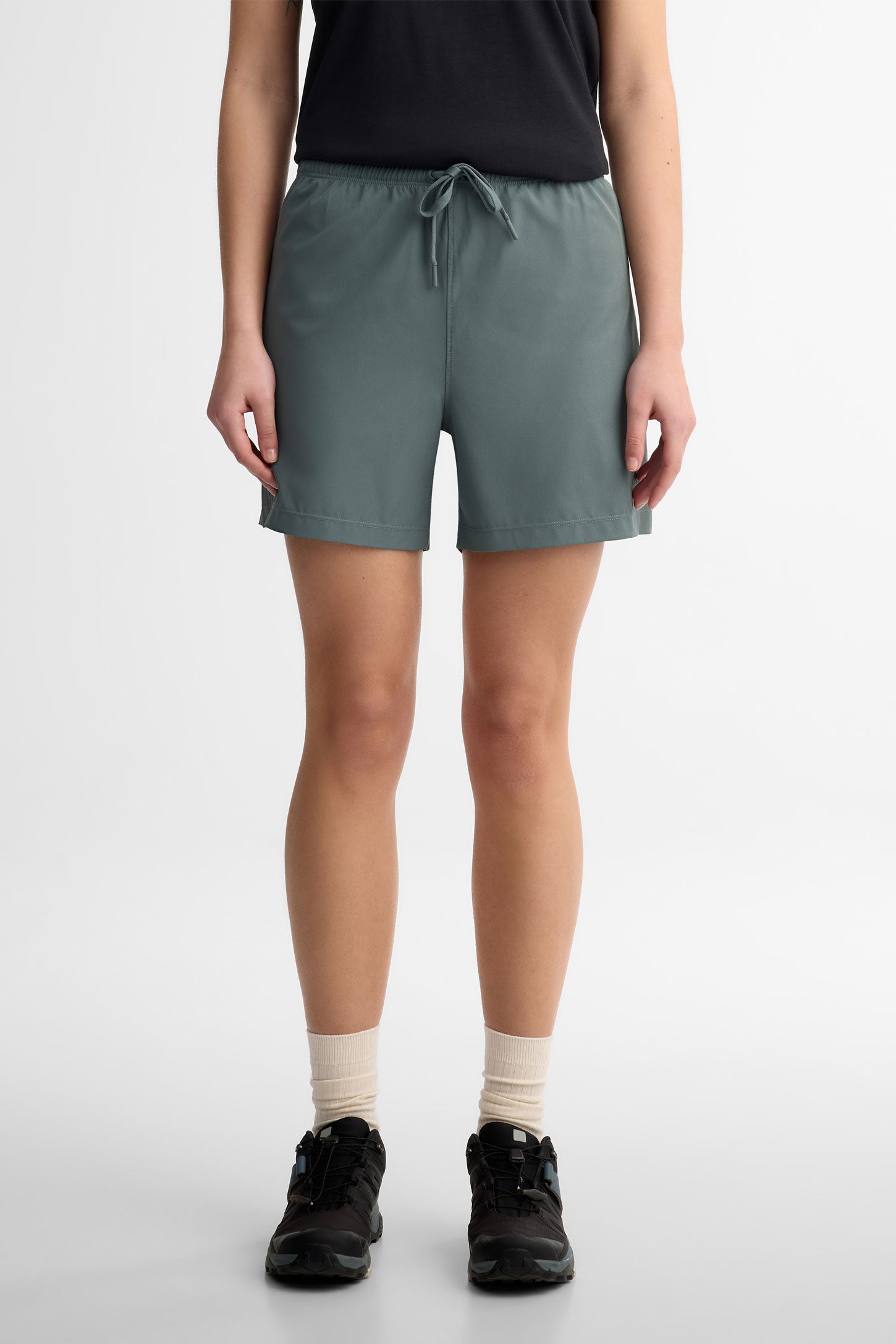 Short taille élastique coupe semi-ajustée BM - Femme && VERT