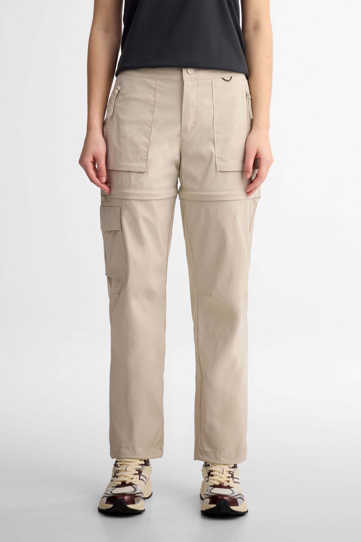 Pantalon convertible en short BM - Femme && GRIS