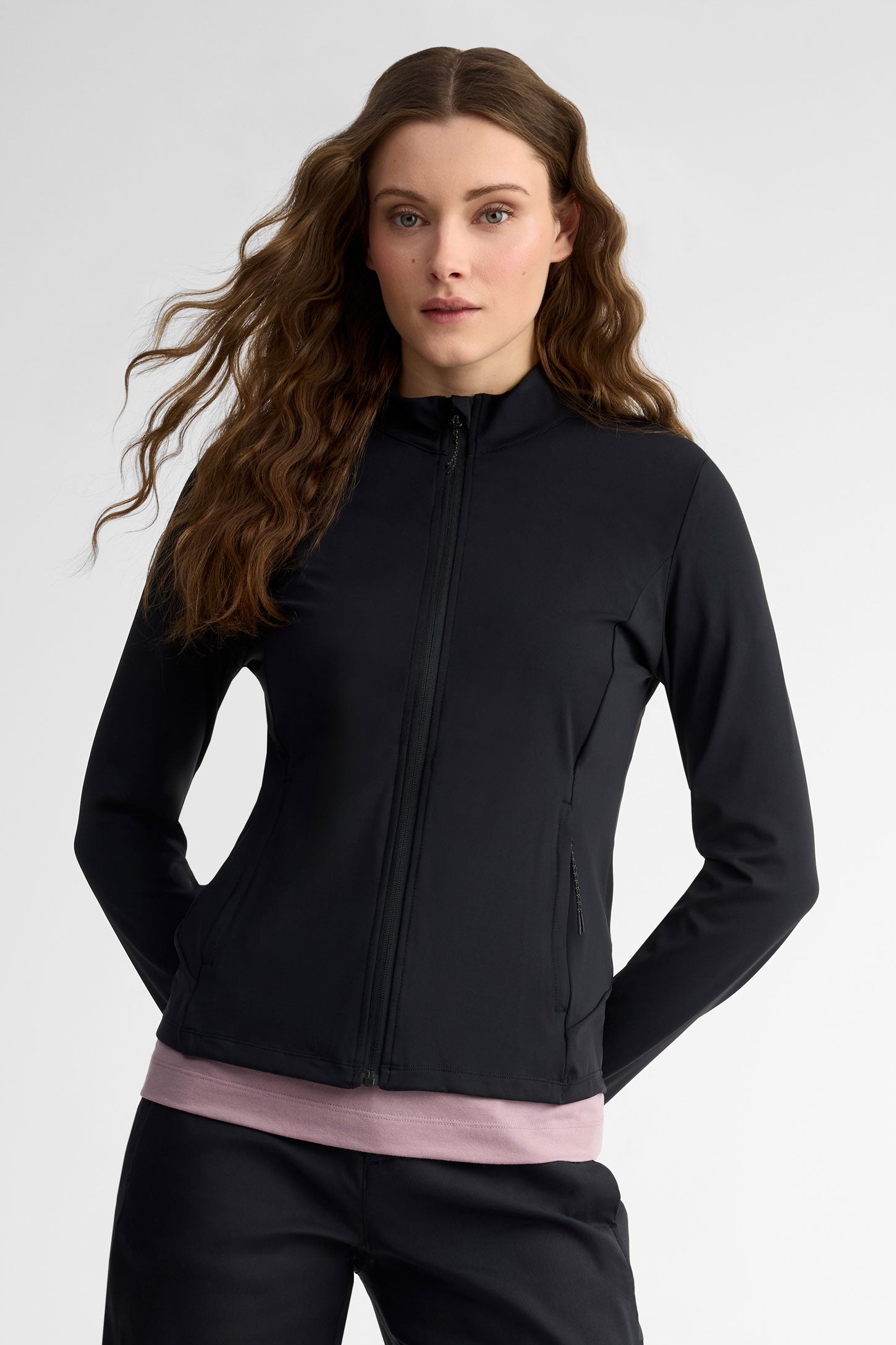 Veste col montant compression BM - Femme && GRIS FONCE