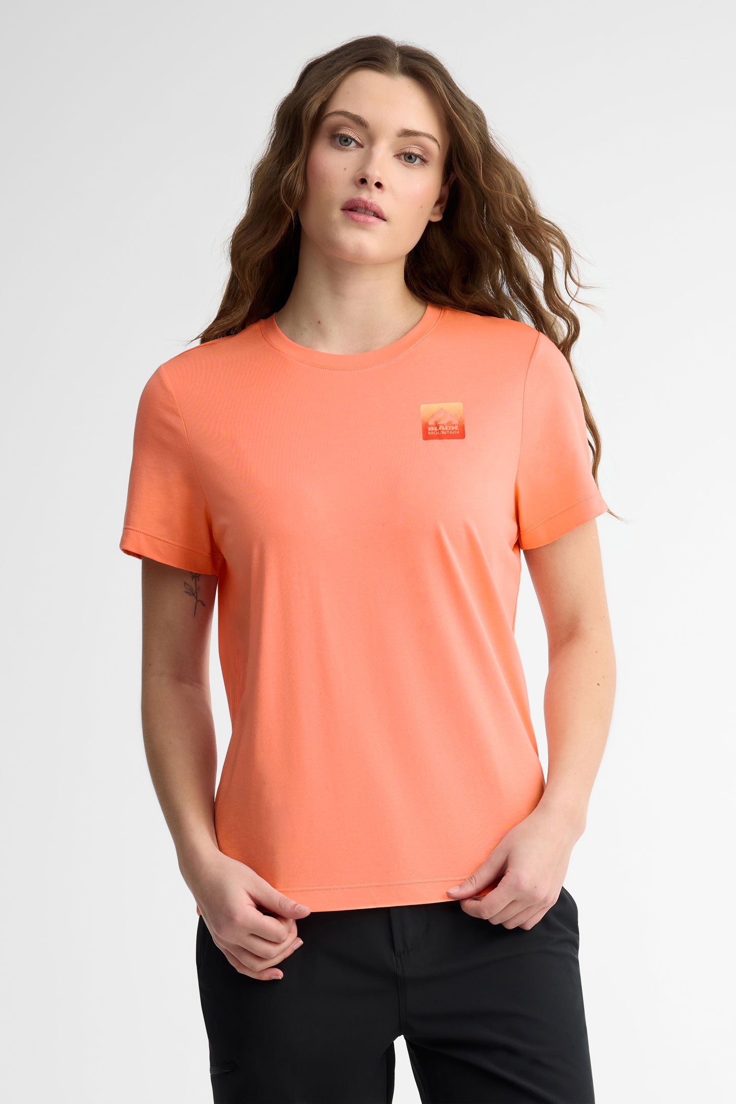 T-shirt col rond coton et bambou BM - Femme && ROSE