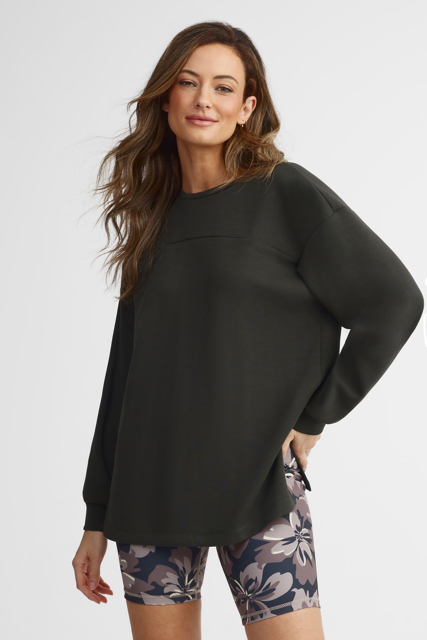 Chandail col rond modal - Femme && NOIR