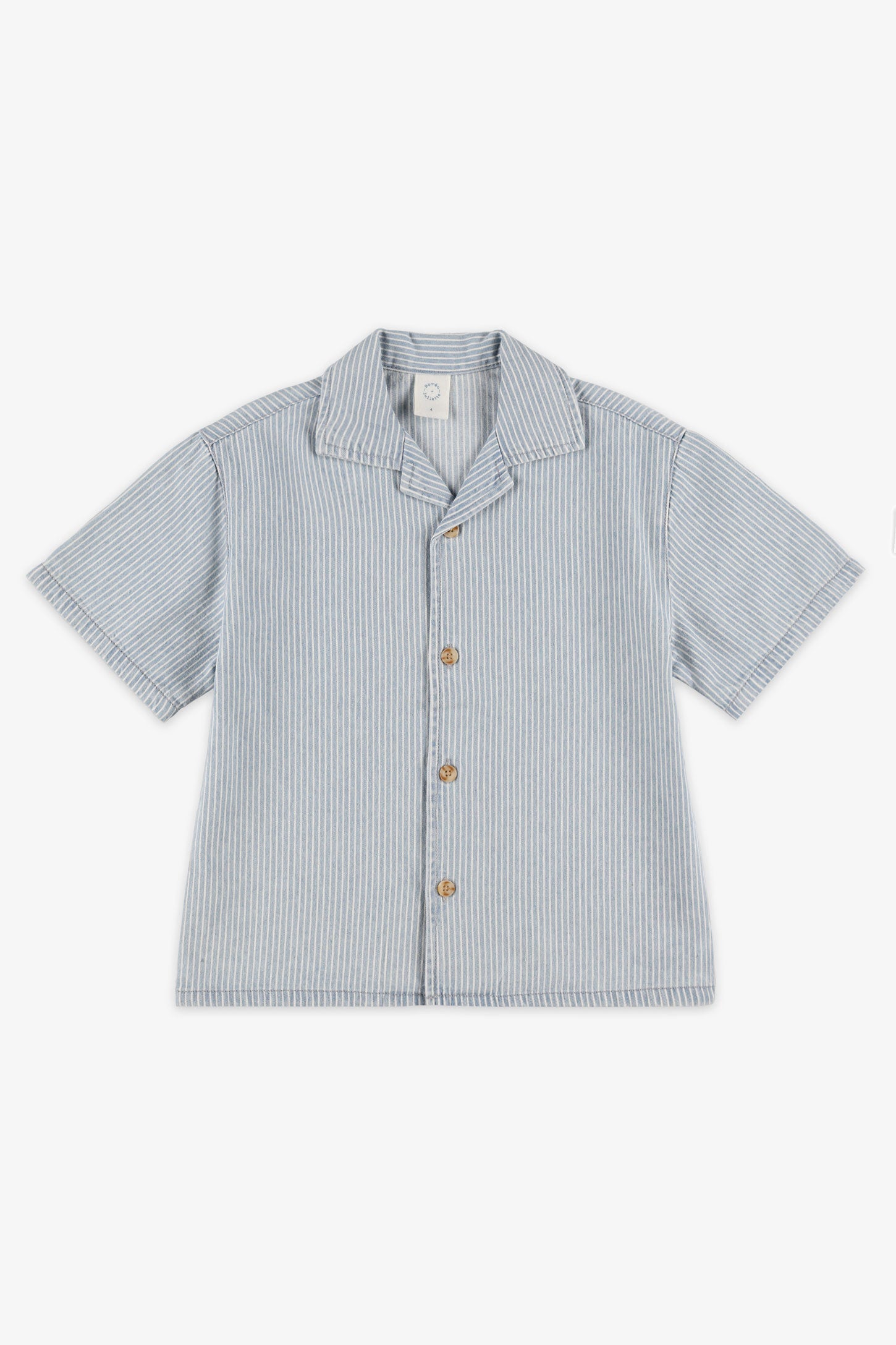 Chemise manches courtes en jeans - Enfant garçon && BLEU MULTI