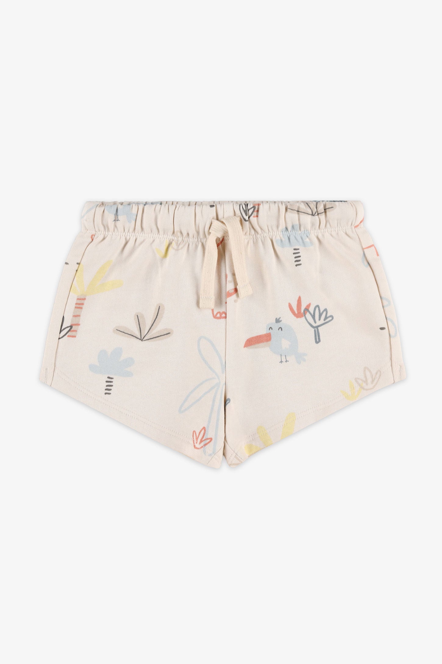 Short coton ouaté, 2T-3T - Bébé fille && BLANC MULTI