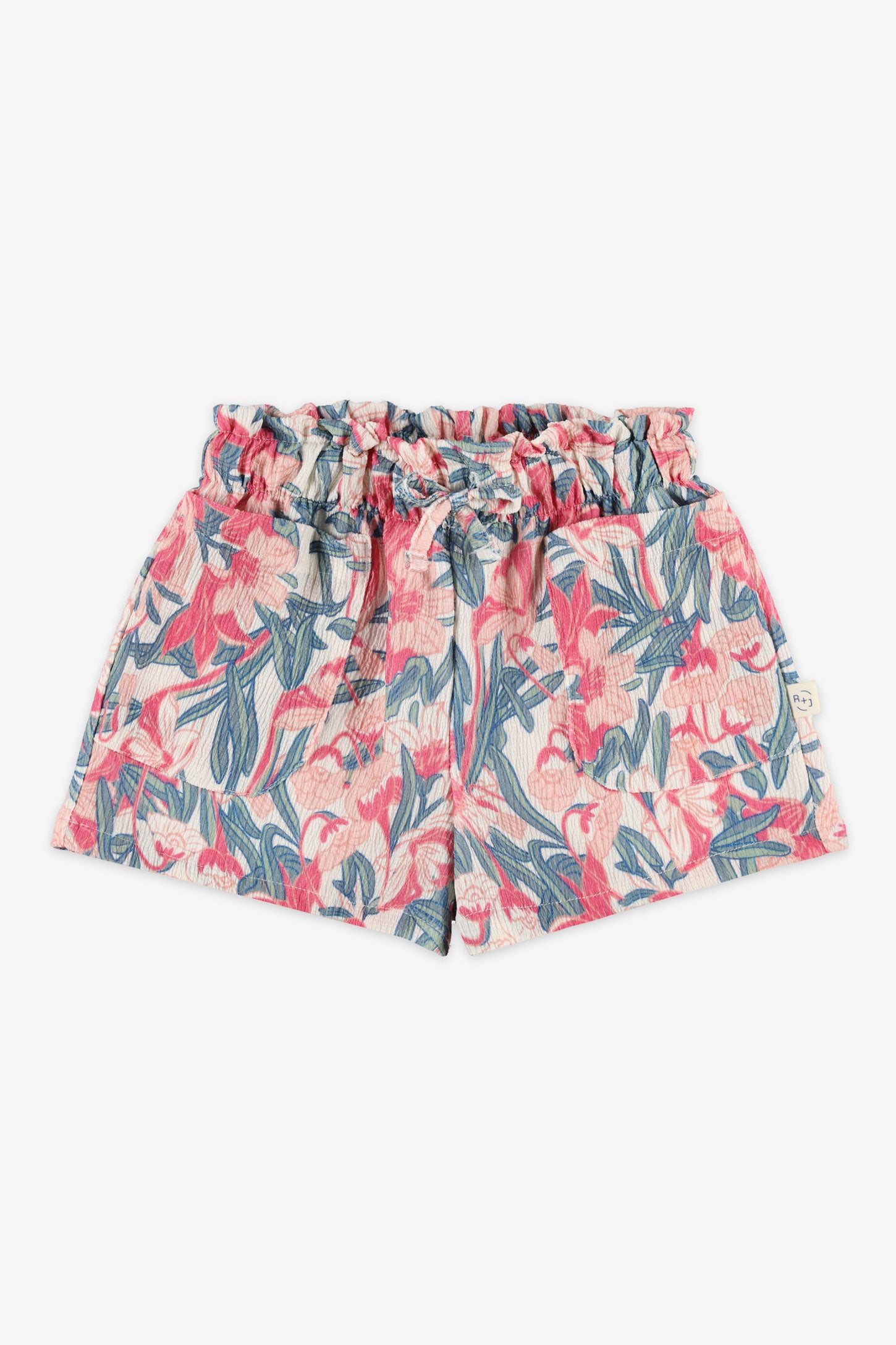 Short taille élastique - Enfant fille && BLANC MULTI