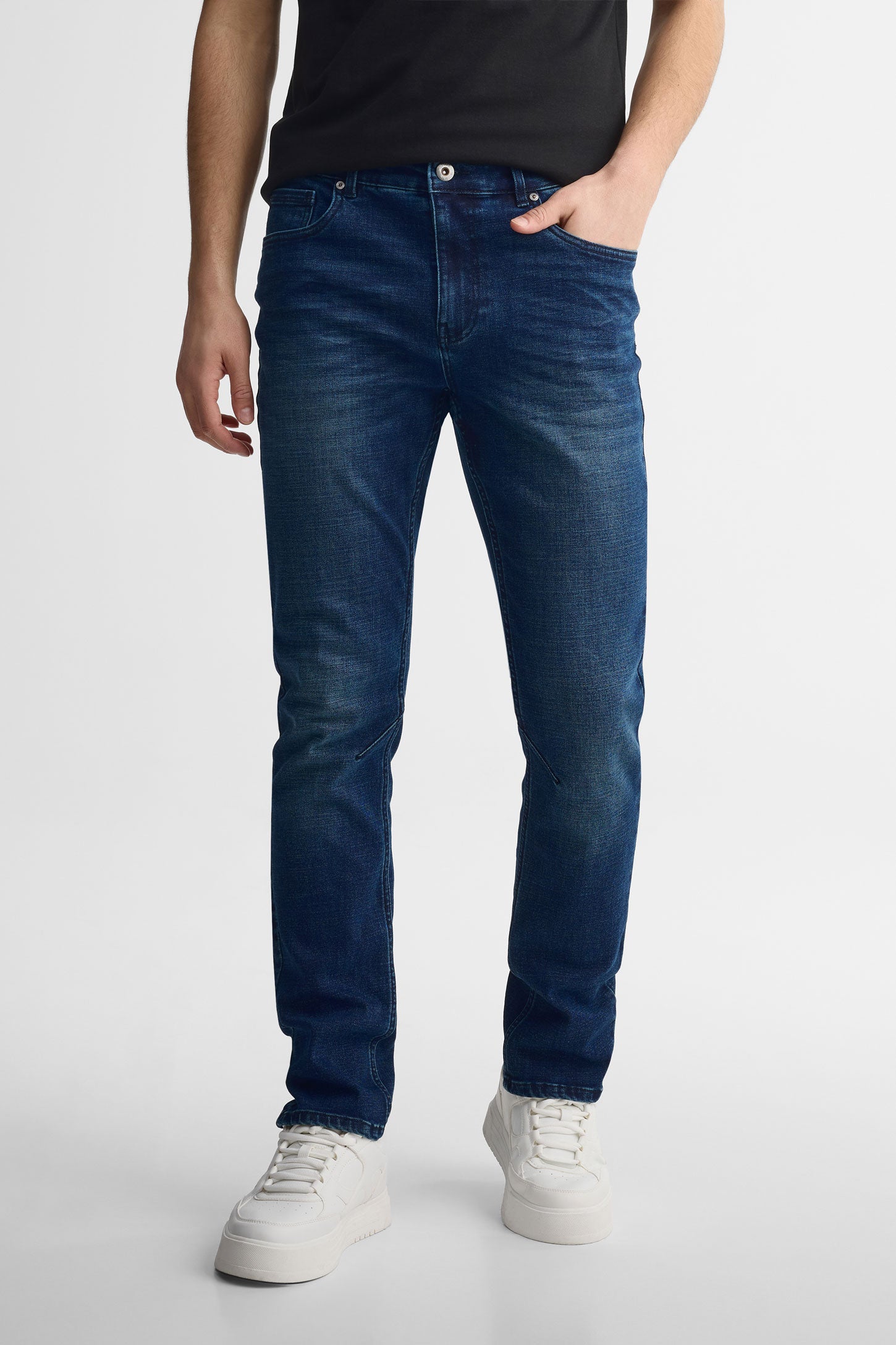 Jeans ajusté 32'' - Homme && INDIGO