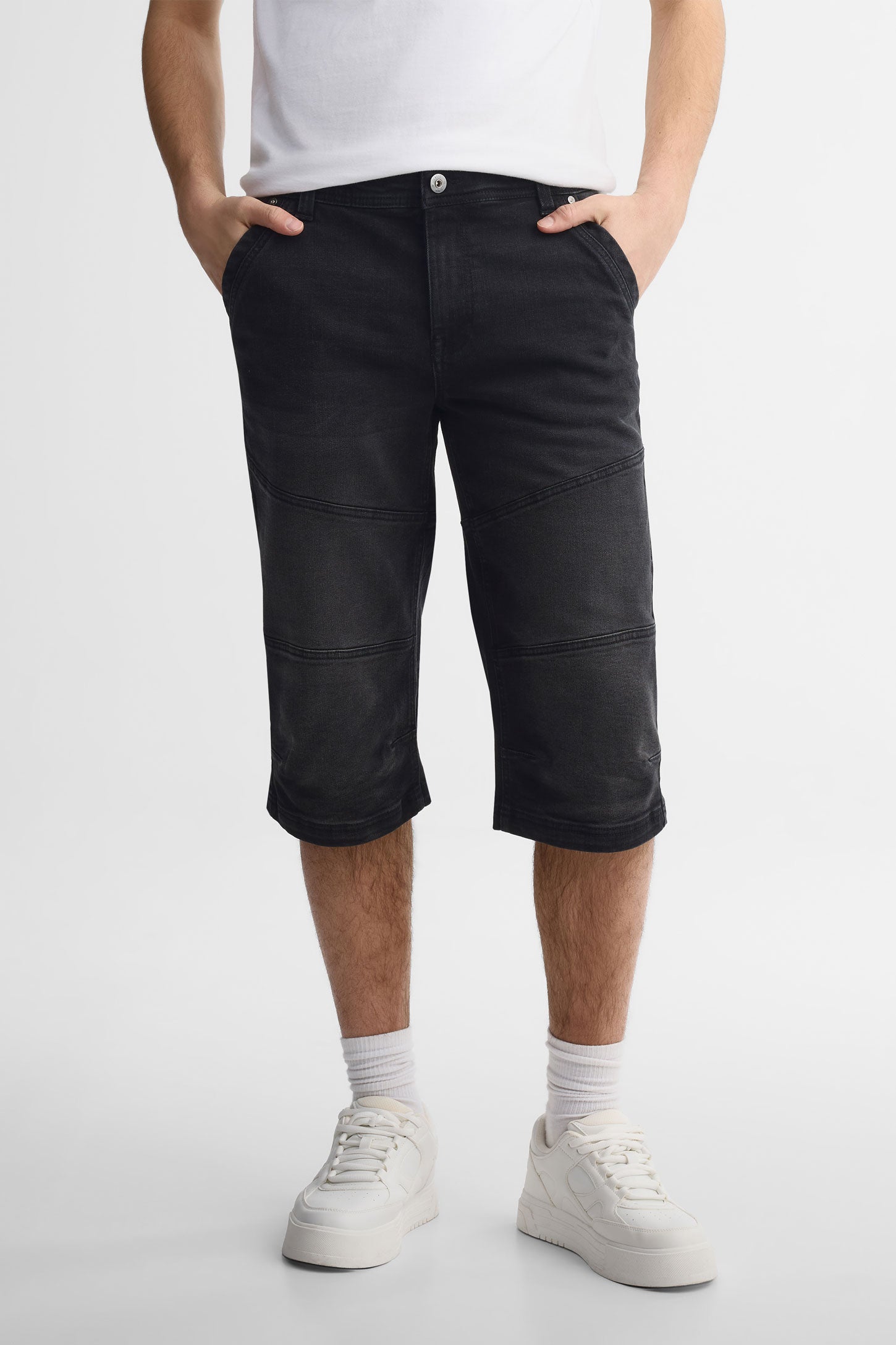 Capri en jeans 17'' - Homme && NOIR