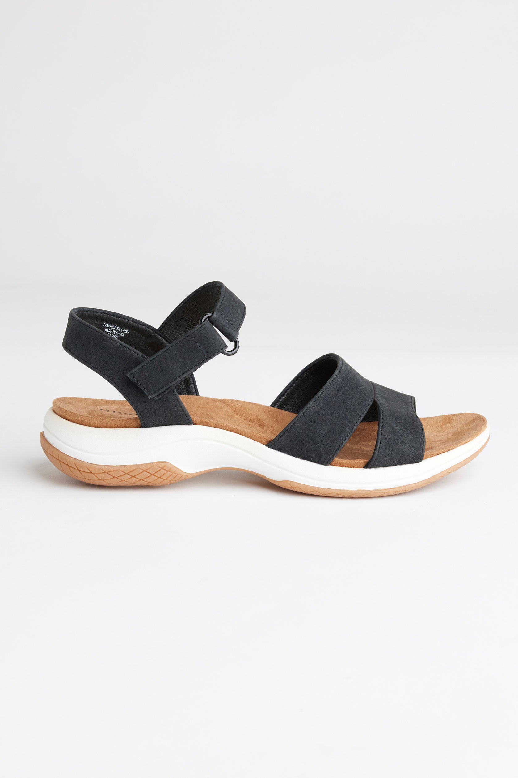 Sandales brides simili cuir - Femme && NOIR