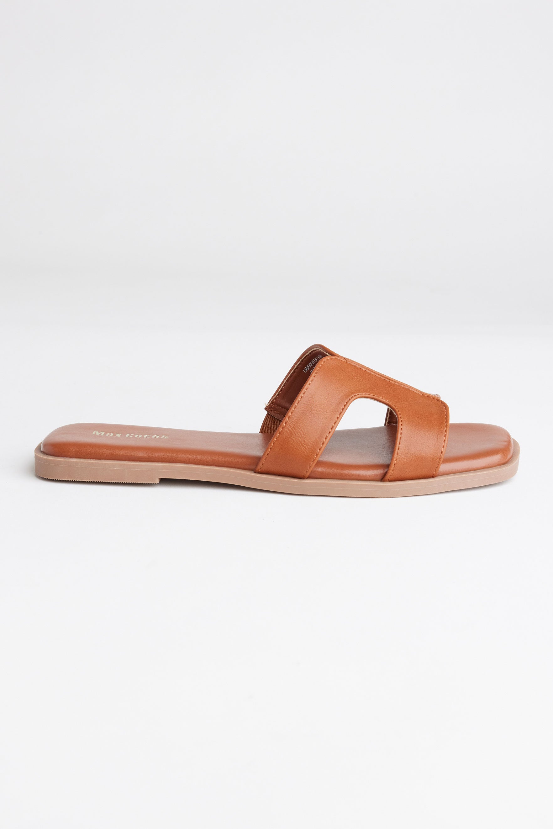 Sandales slide simili cuir - Femme && BRONZÉ