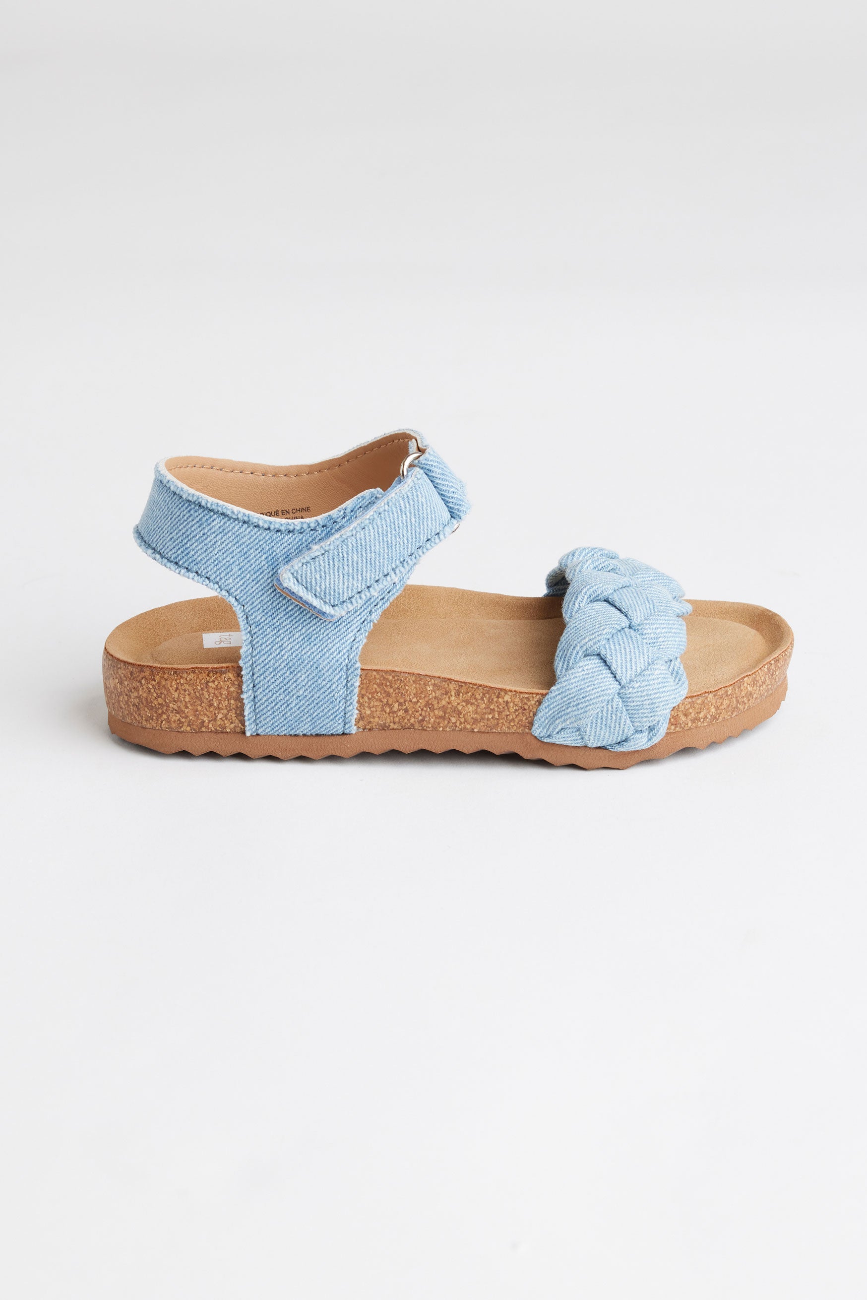 Sandales tressées en jeans - Enfant fille && BLEU