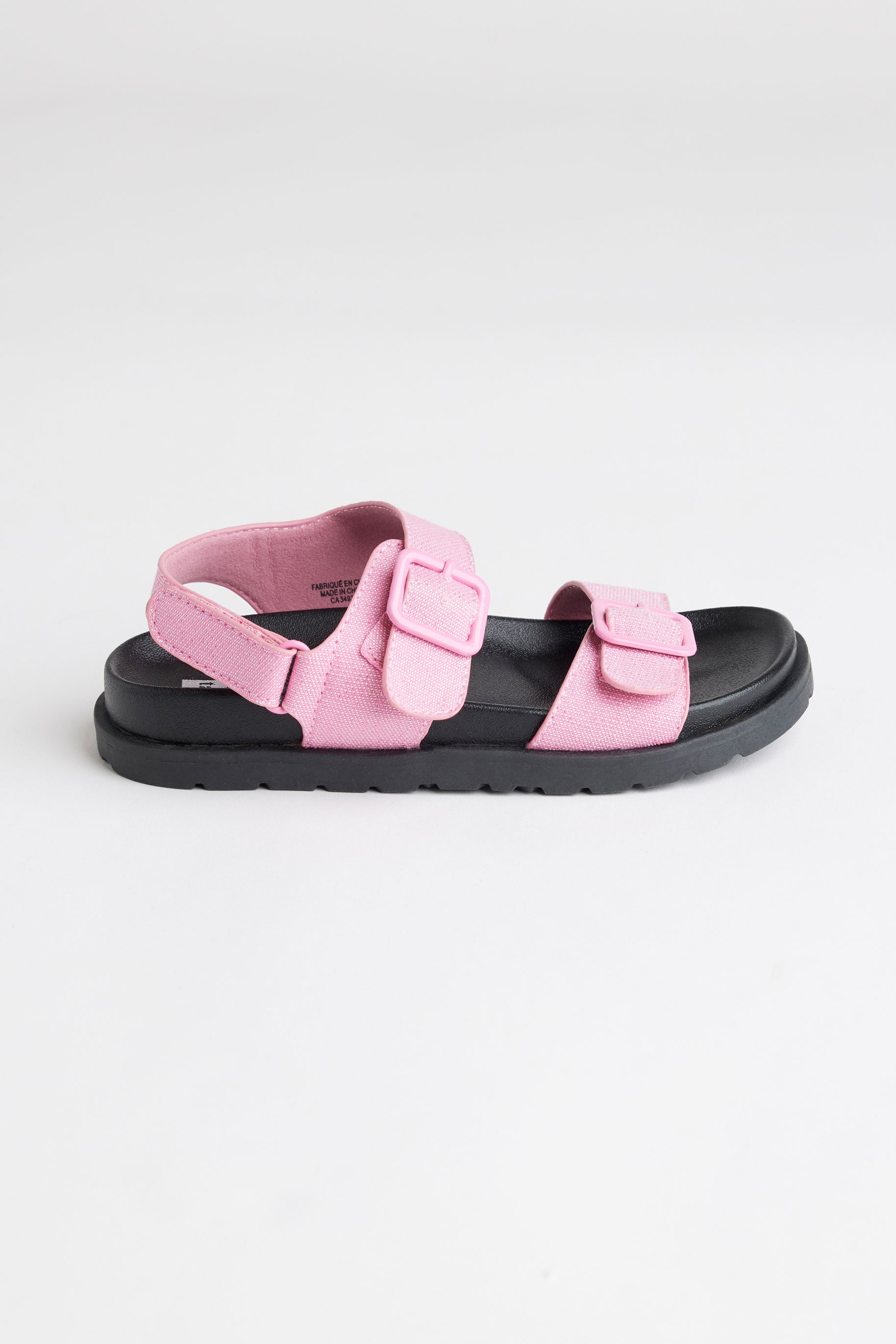 Sandales à deux brides en jeans - Enfant fille && ROSE