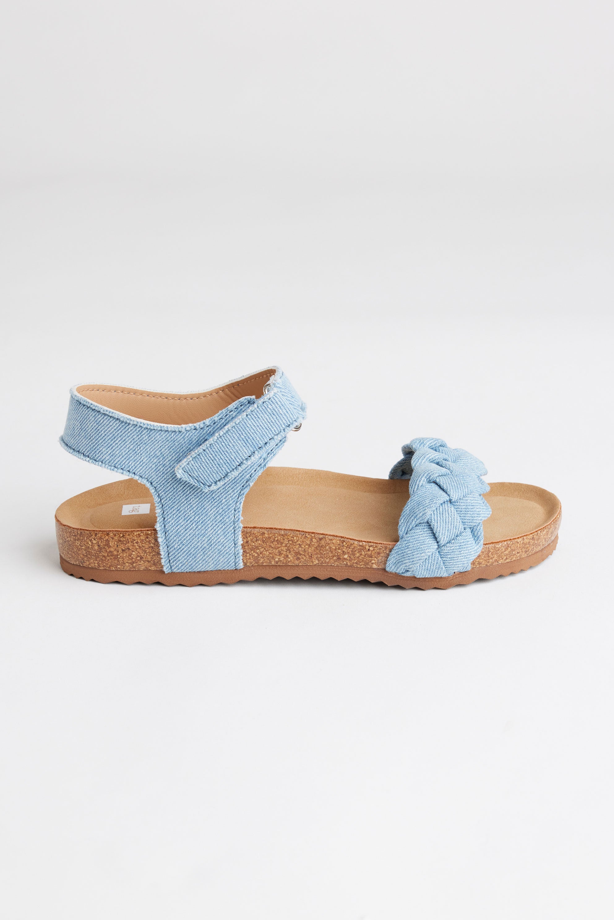 Sandales tressées en jeans - Ado fille && BLEU