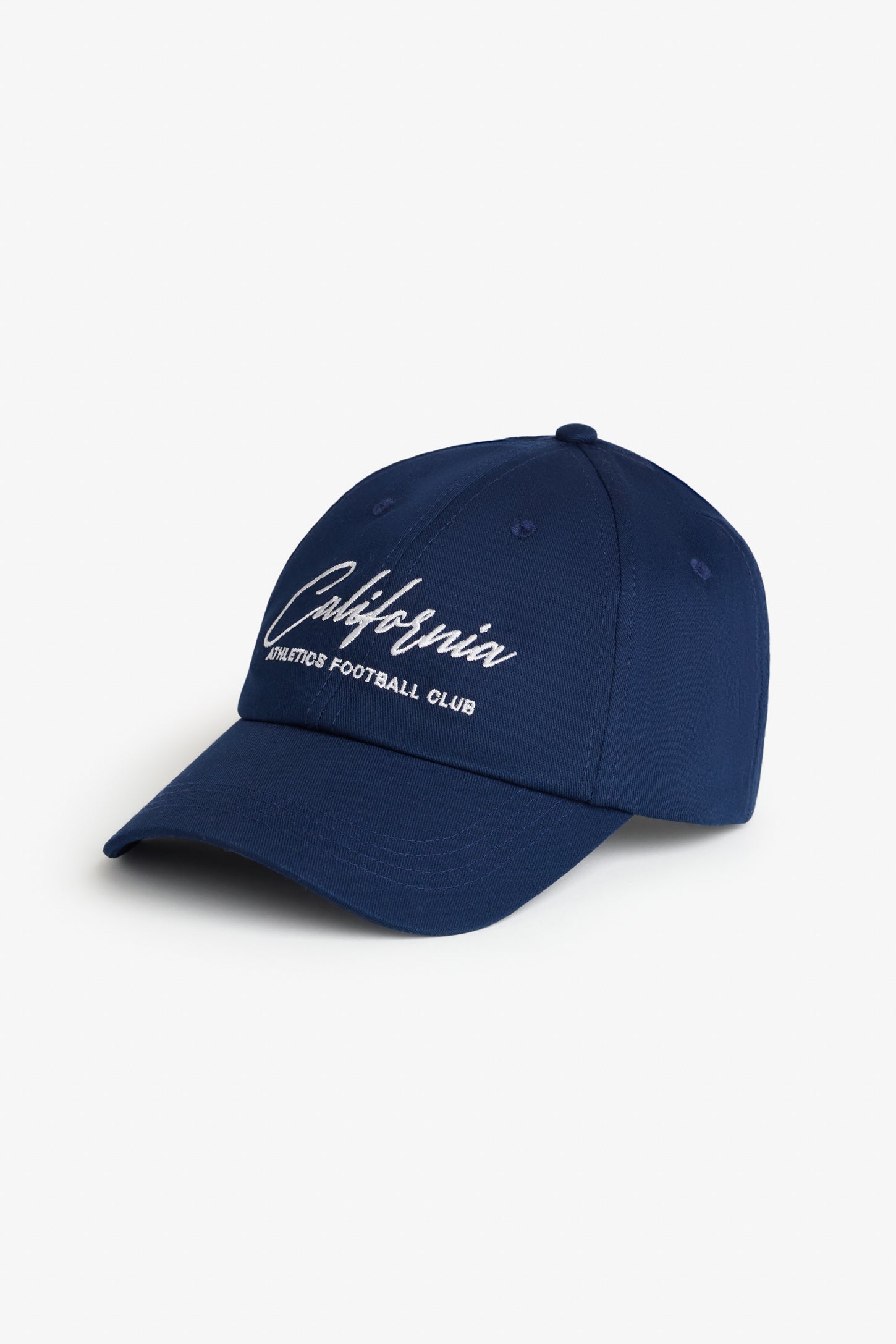 Casquette brodée en coton - Femme && BLEU MARINE