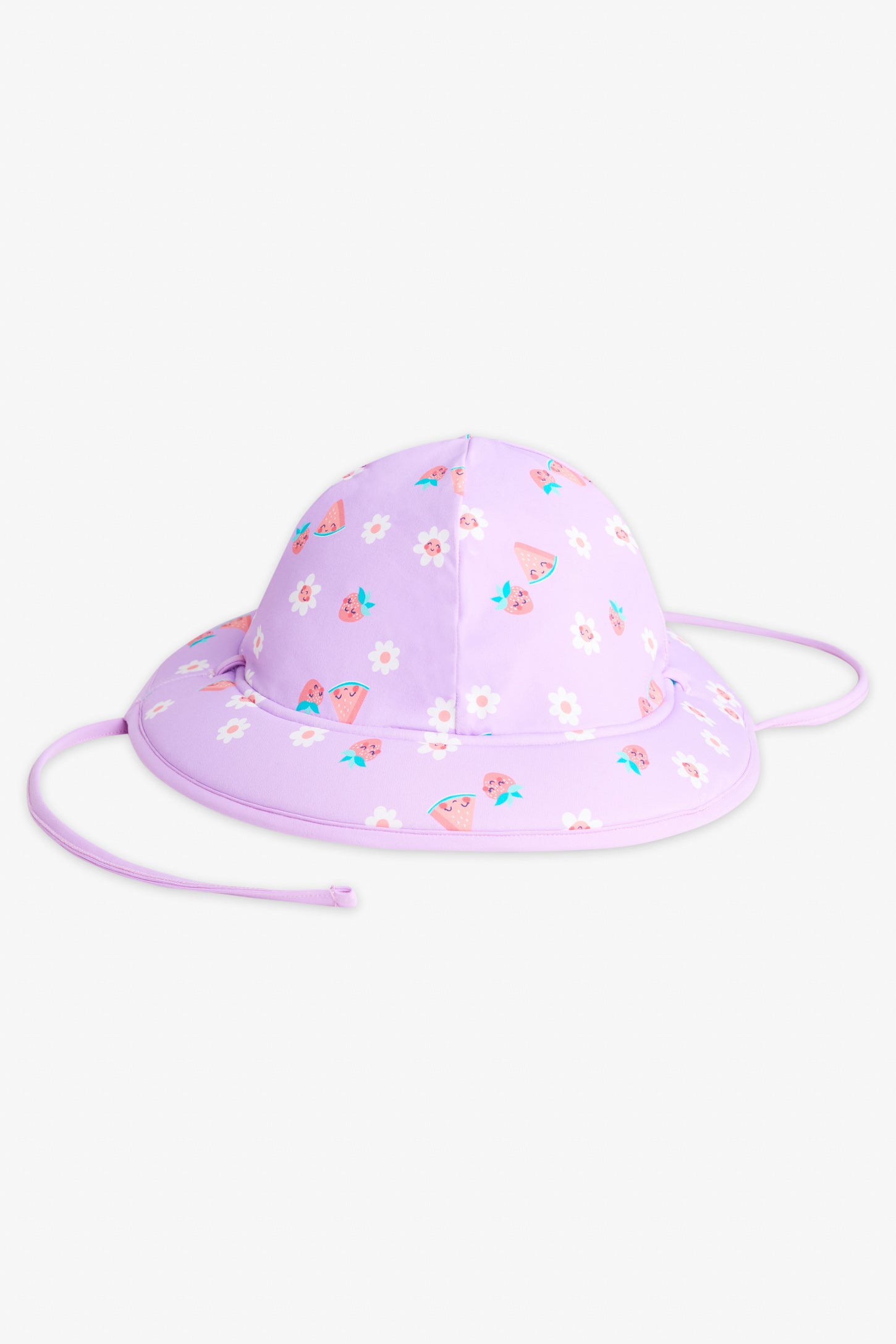 Chapeau de plage réversible, 2T-3T - Bébé fille && MAUVE/MULTI