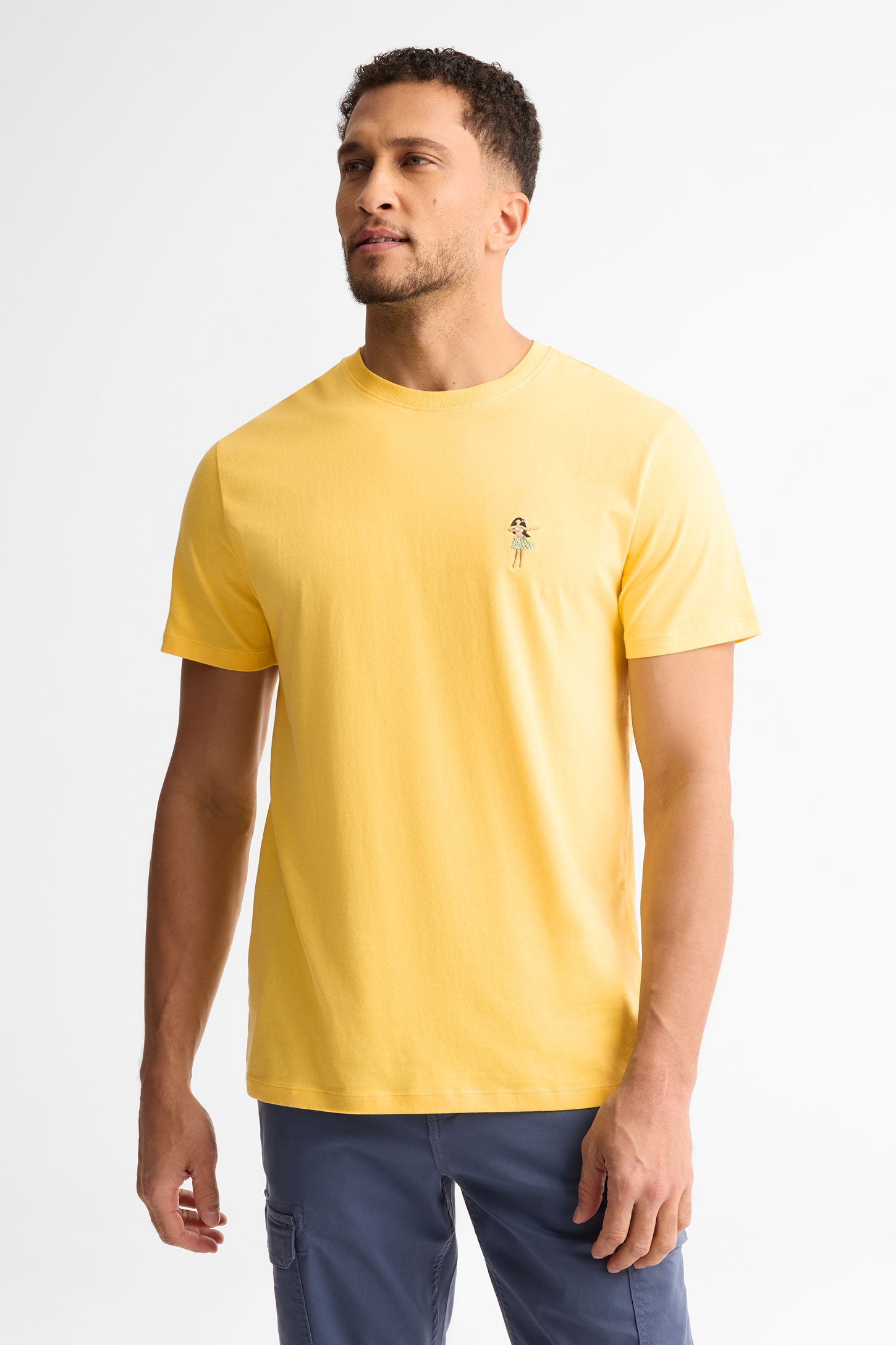 T-shirt pyjama coton, 2/40$ - Homme && JAUNE