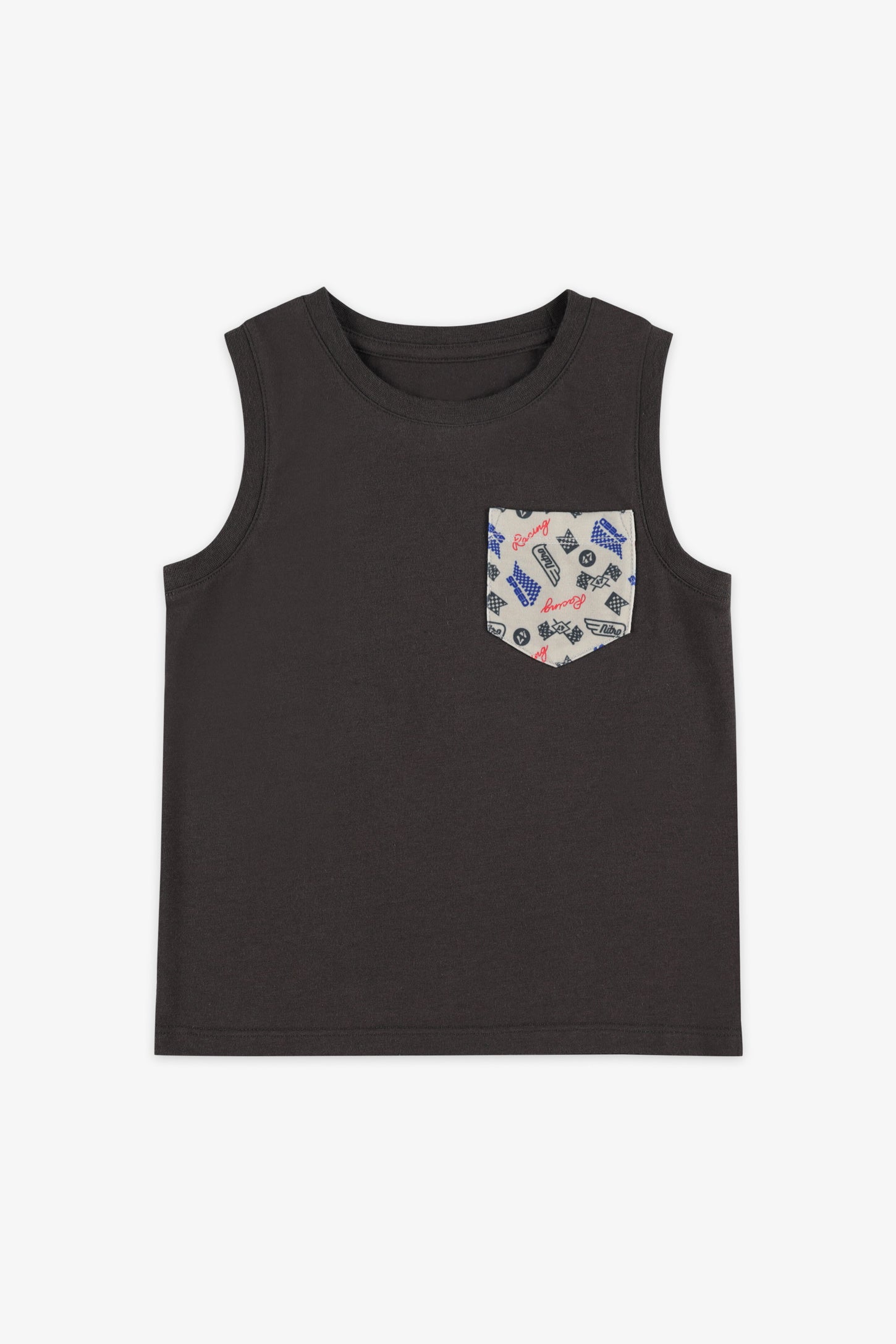Camisole col rond coton, 2/20$ - Enfant garçon && NOIR