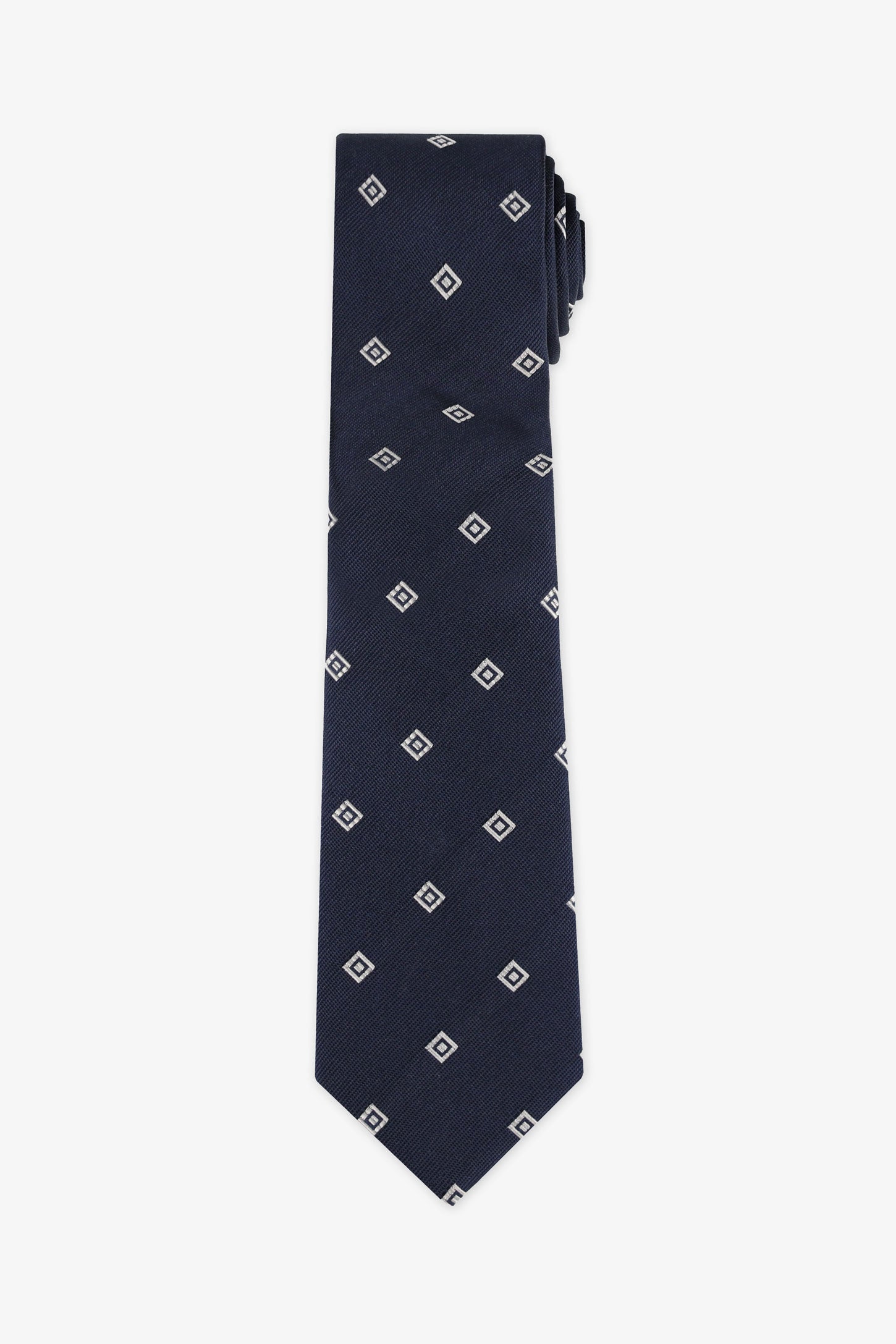 Cravate à motif soie - Homme && MARIN/MULTI