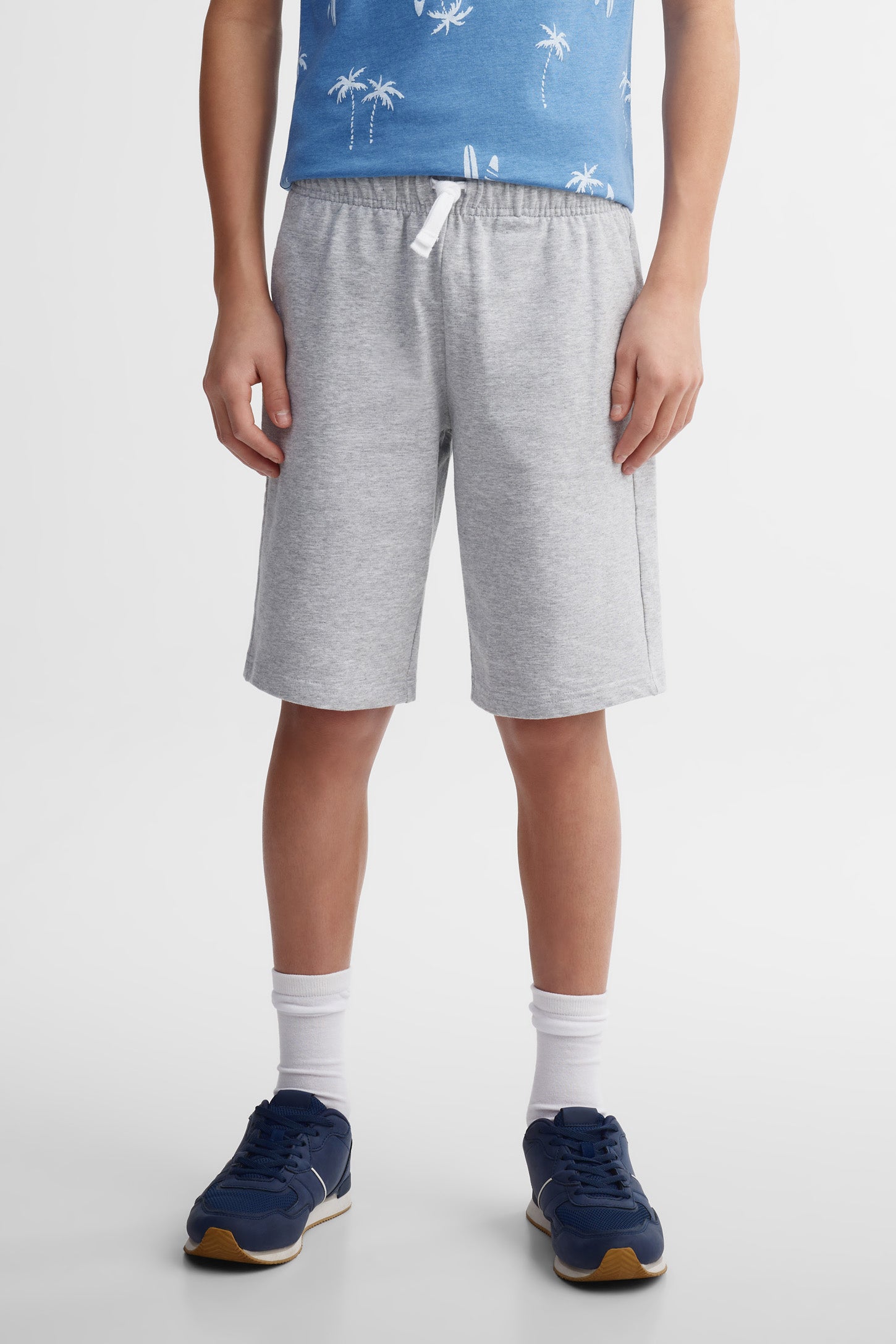 Lot de 2 shorts coton ouaté - Ado garçon && GRIS MIXTE