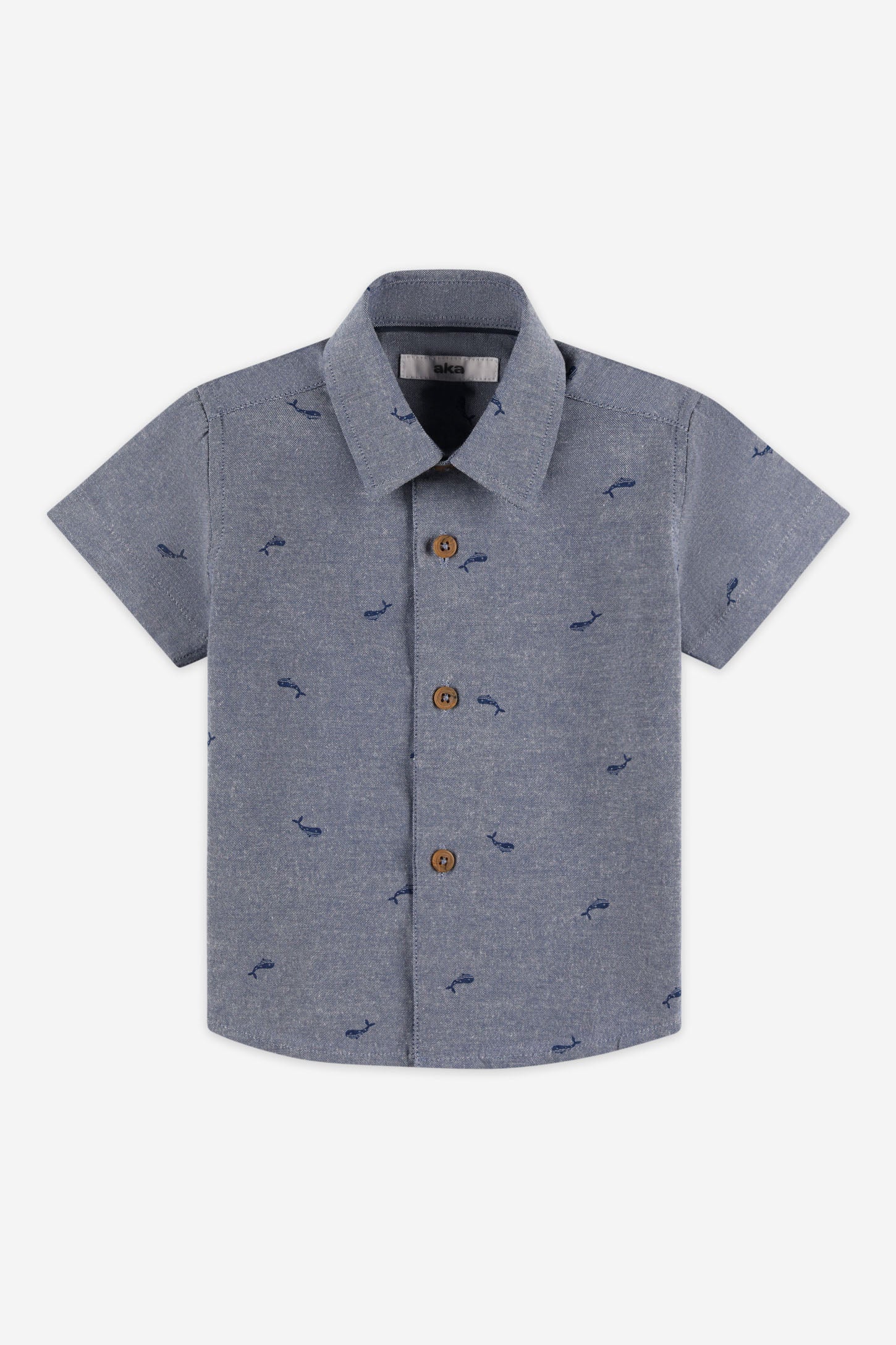 Chemise manches courtes coton, 2T-3T - Bébé garçon && BLEU MARINE