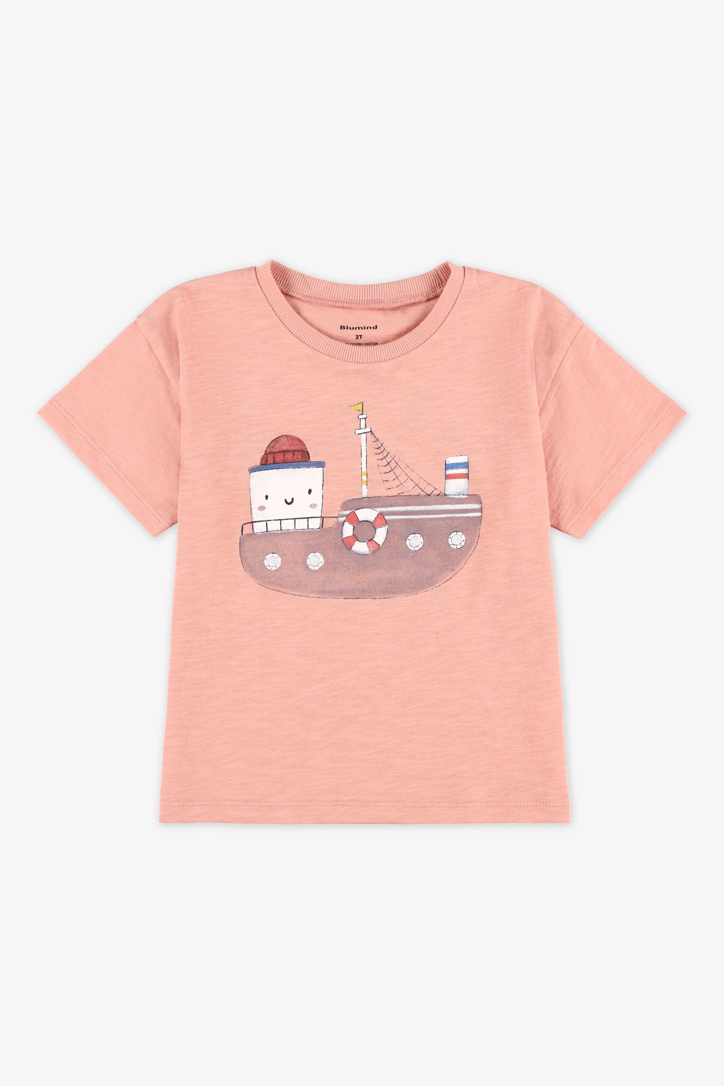 T-shirt imprimé coton - Bébé garçon && ROSE