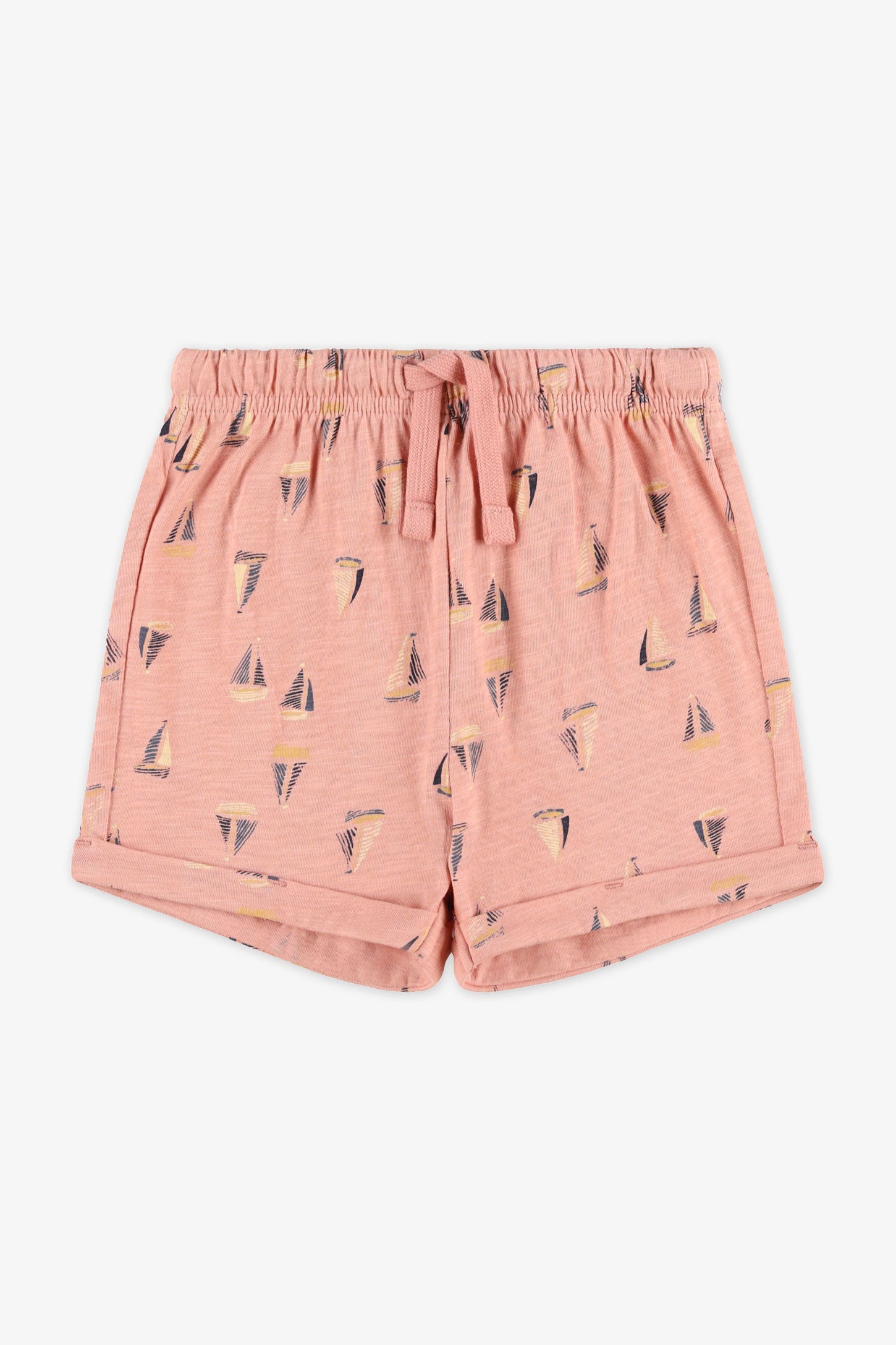 Short taille élastique en coton, 2T-3T - Bébé garçon && ROSE MULTI