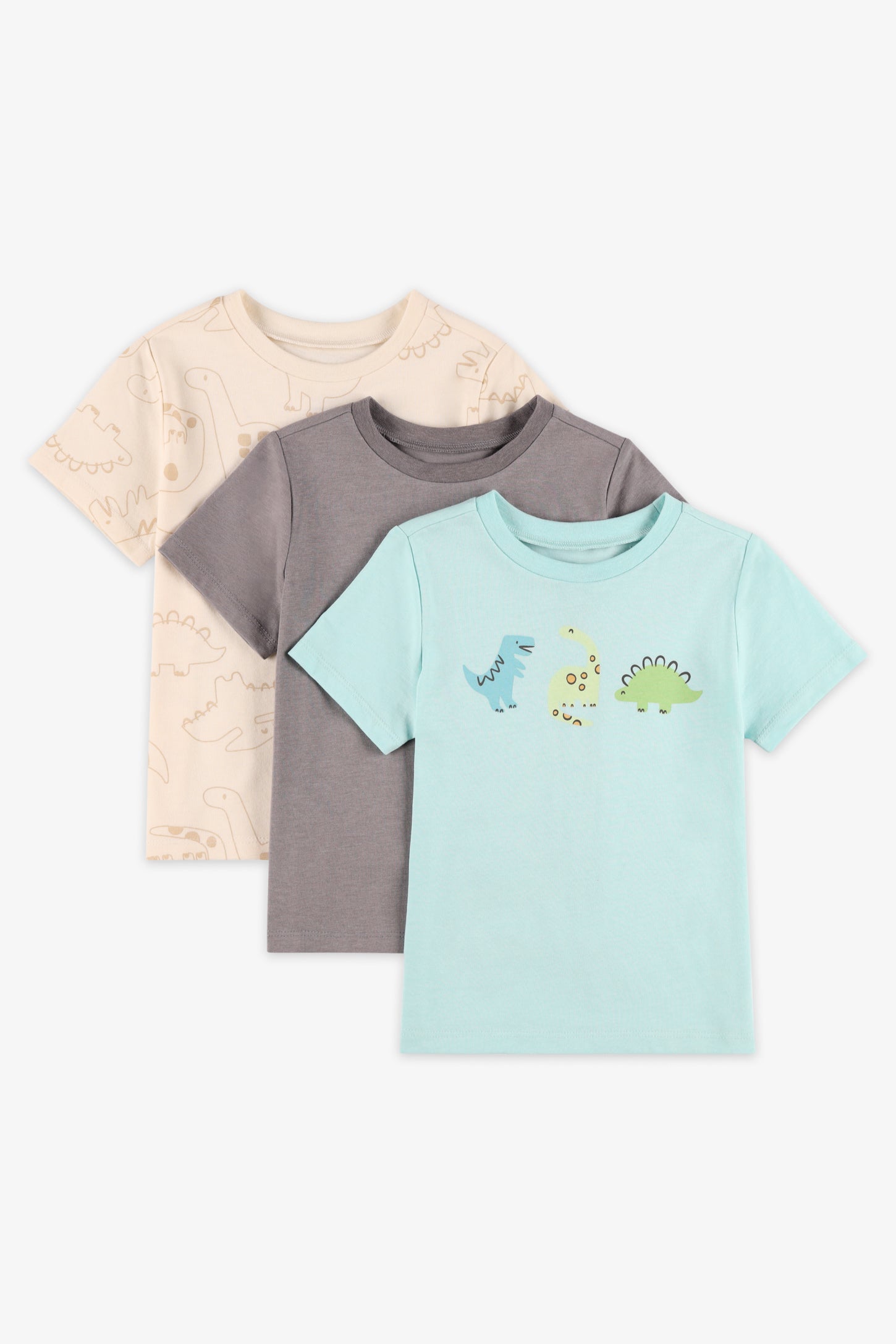 Lot de 3 t-shirts coton - Bébé garçon && BEIGE