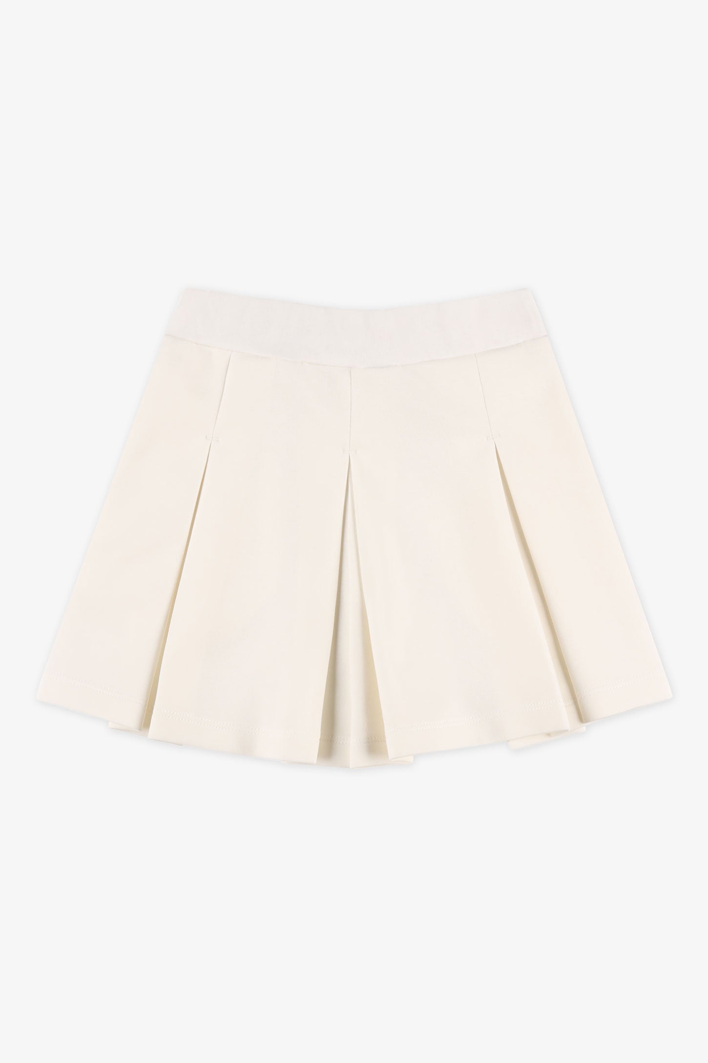 Jupe à plis creux - Enfant fille && CREME