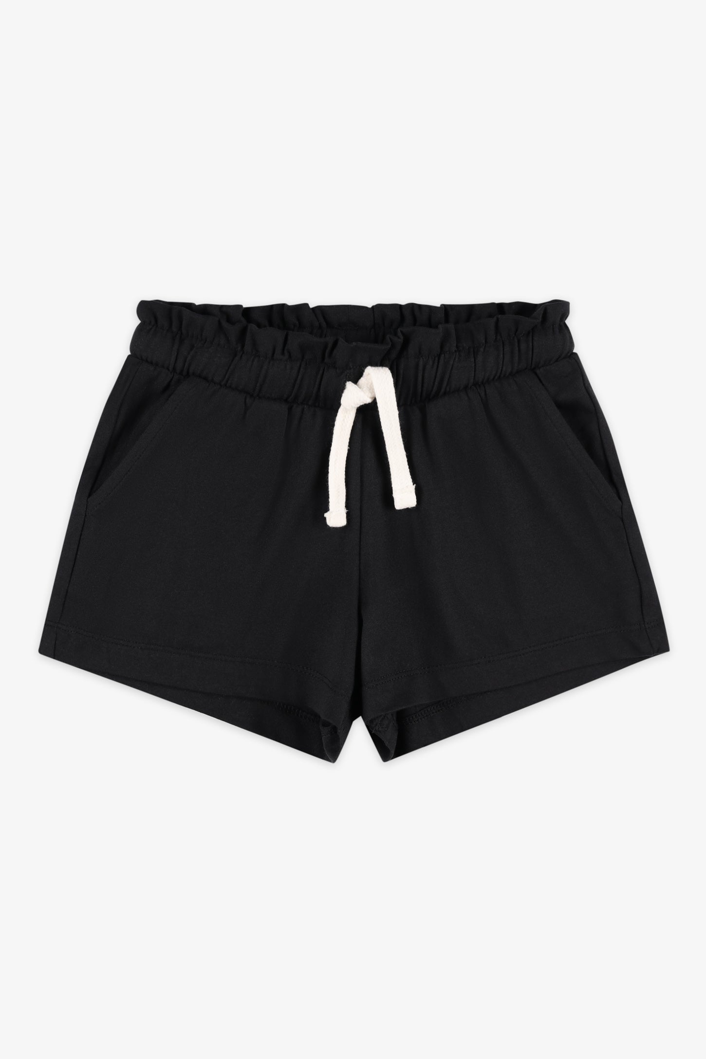 Short taille élastique en moss, 2/20$ - Enfant fille && NOIR