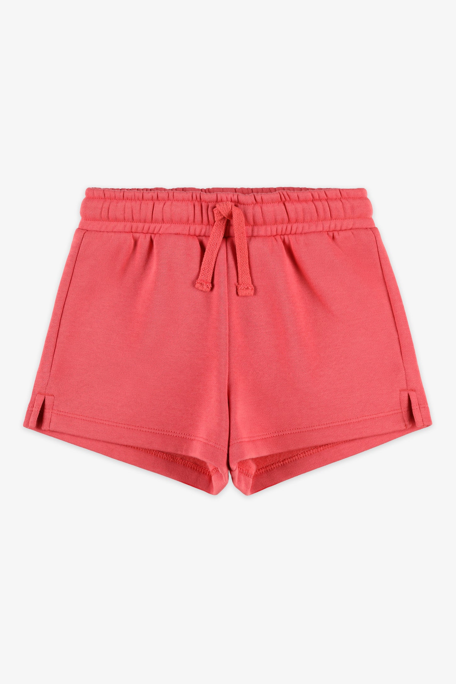 Short taille élastique coton ouaté - Enfant fille && ROUGE