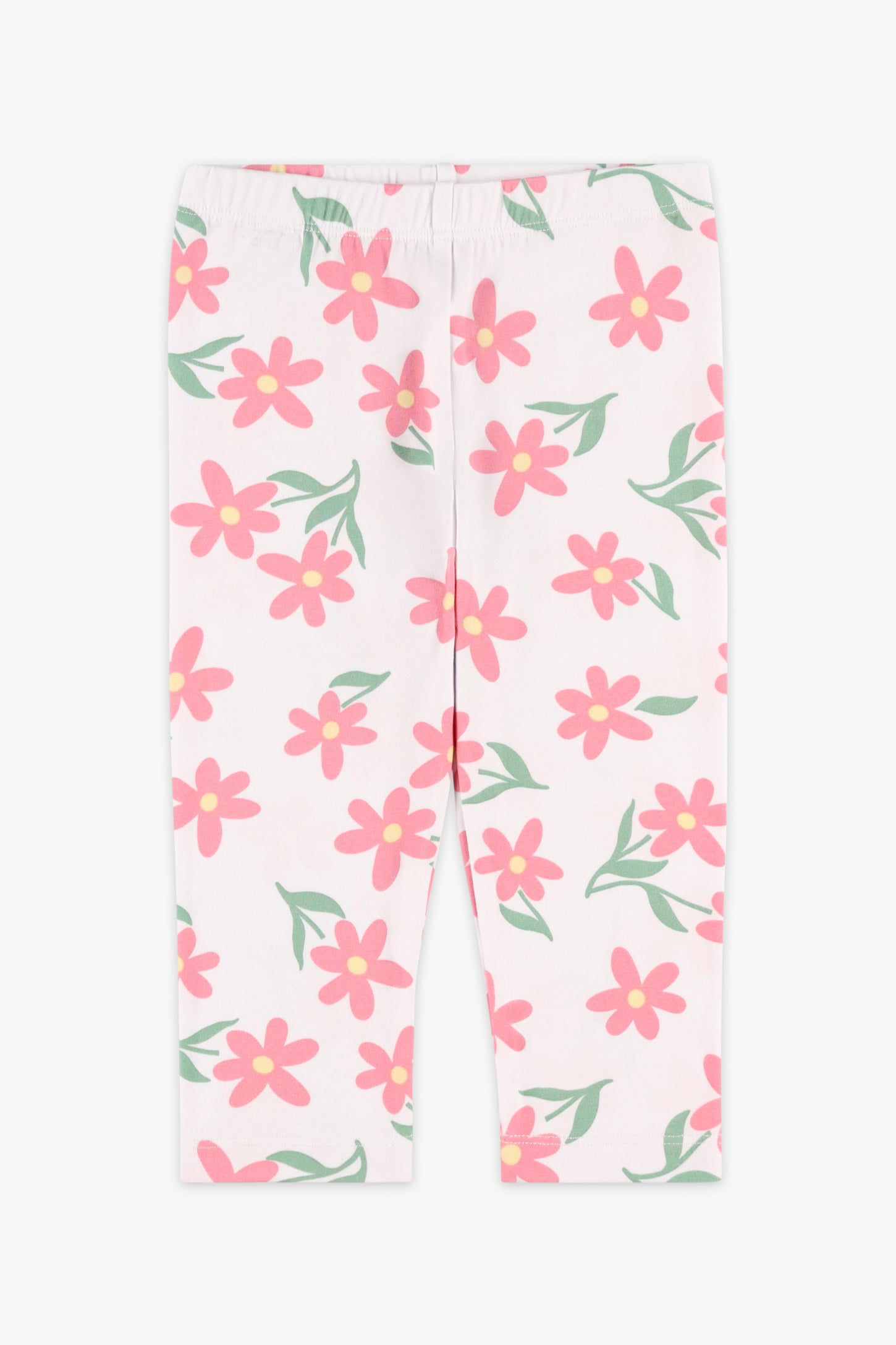 Legging capri en Moss, 2/20$ - Enfant fille && BLANC MULTI
