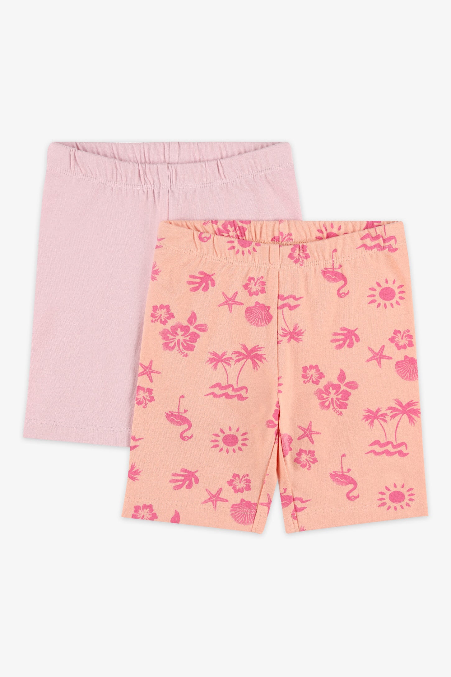 Lot de 2 cuissards coton - Enfant fille && ROSE MULTI