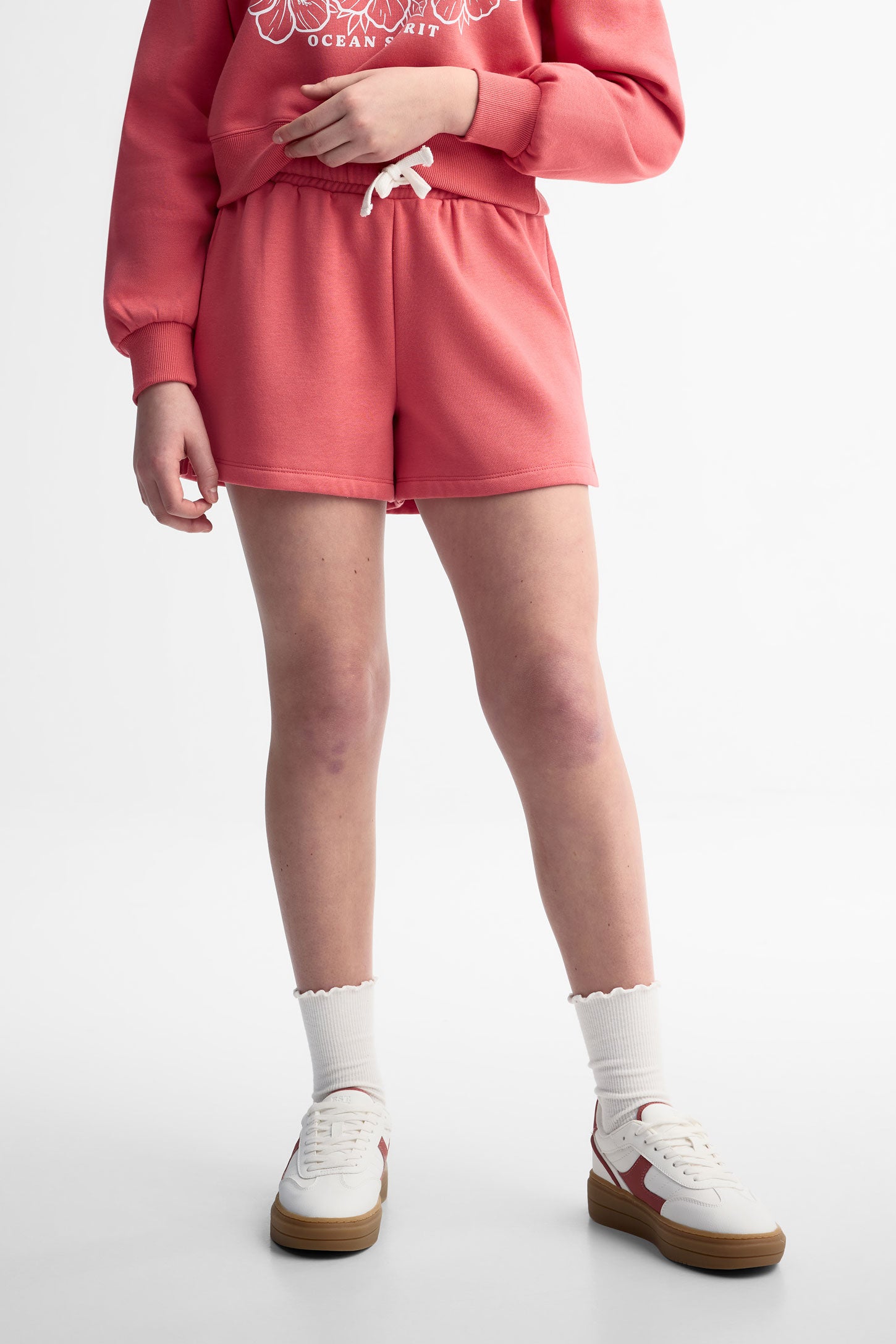 Short coton ouaté - Ado fille && ROUGE