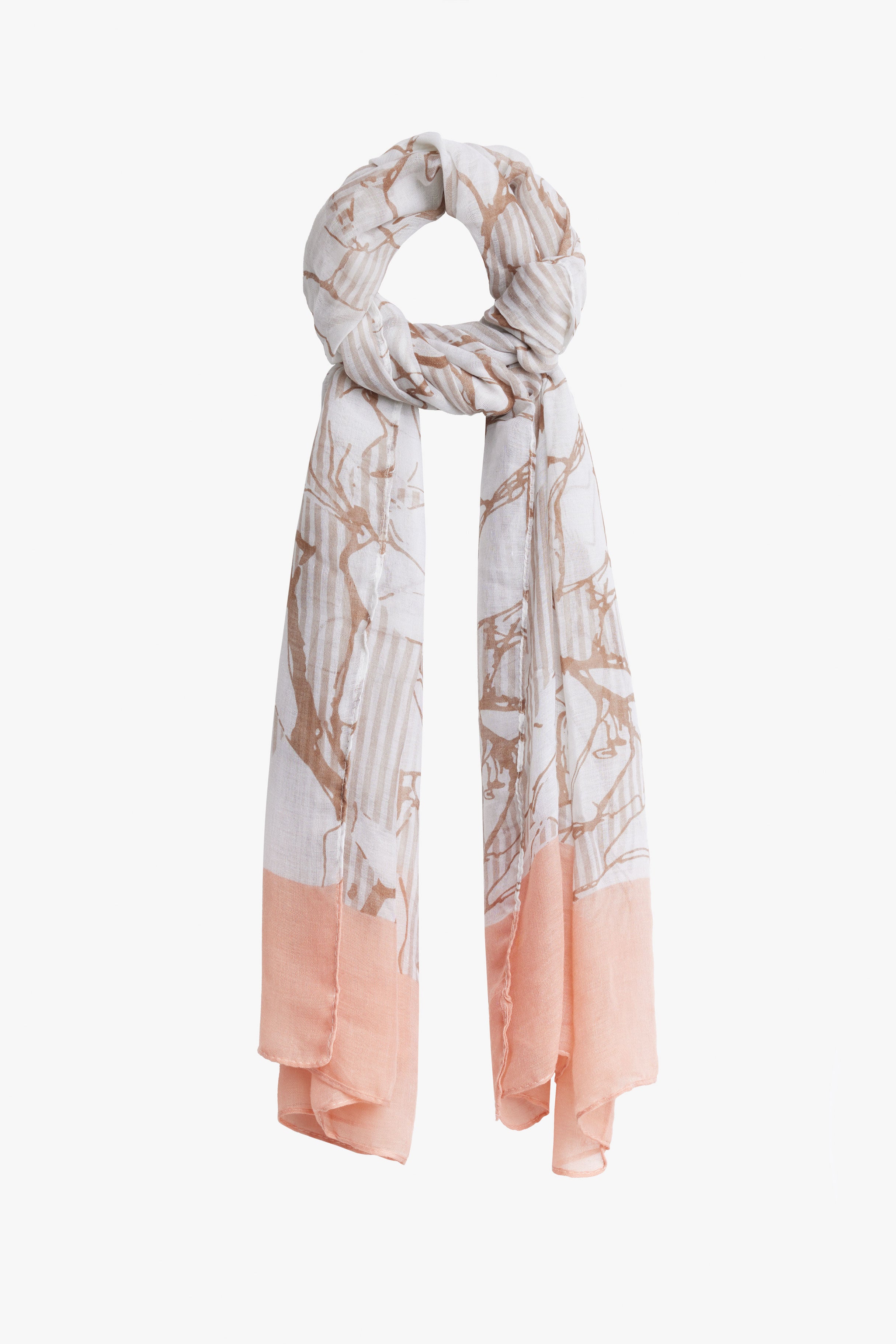 Foulard imprimé 90 x 180 cm - Femme && ROSE MULTI