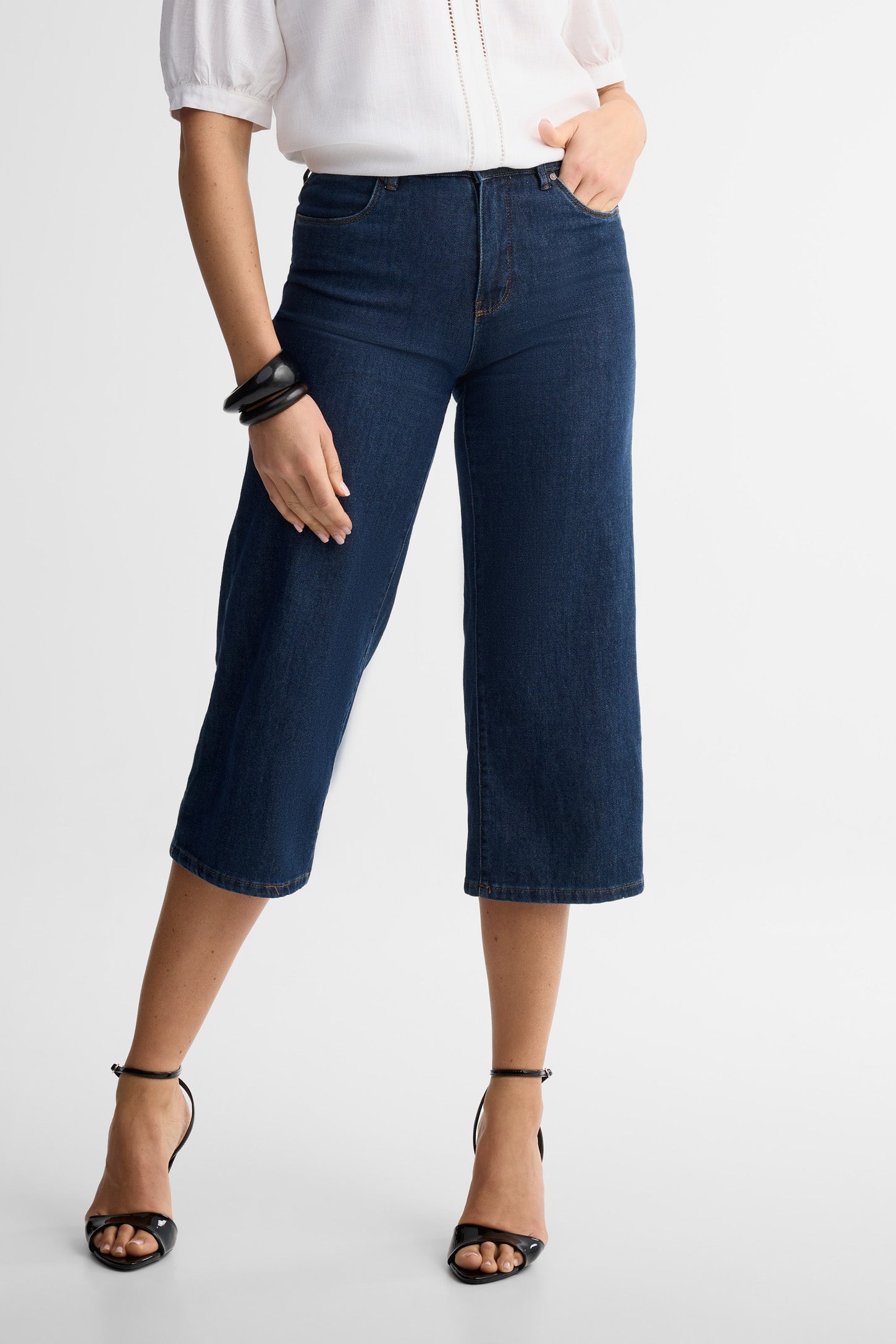 Jeans taille haute jambe large - Femme && RINSE