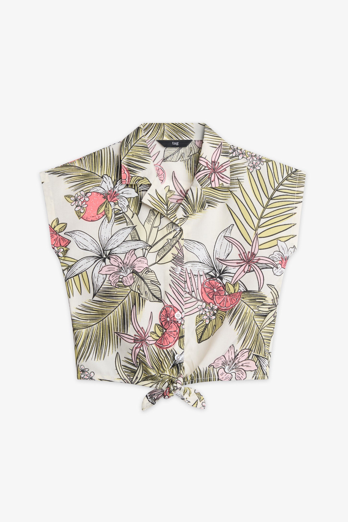 Chemisier manches courtes challis - Enfant fille && JAUNE/MULTI