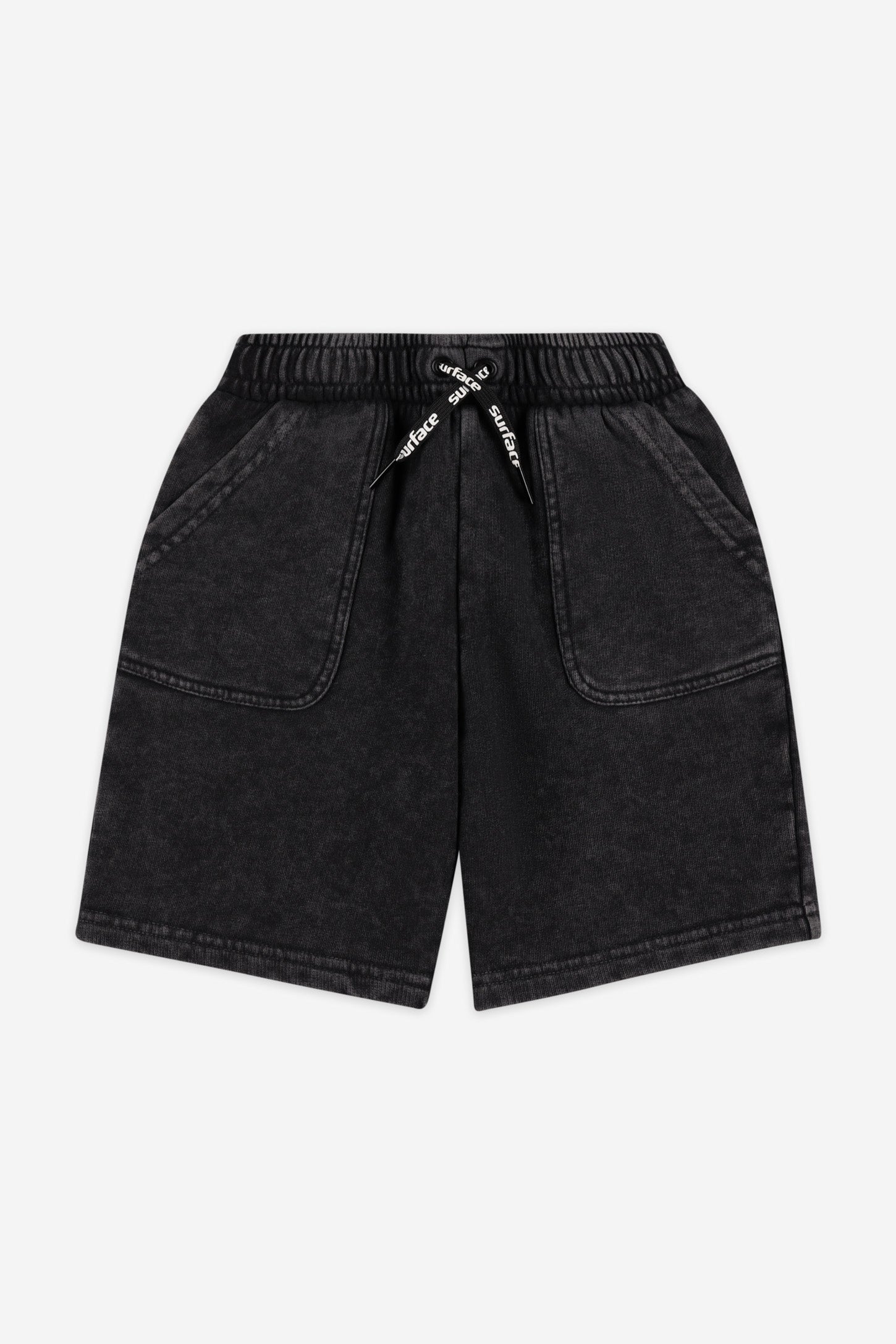 Short taille élastique coton ouaté - Enfant garçon && NOIR