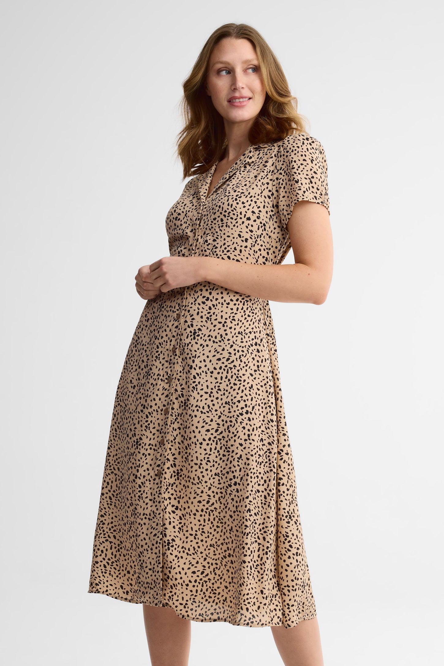 Robe chemisier à manches courtes – Femme && BRONZÉ