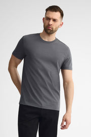 T-shirt col rond coton - Homme && GRIS